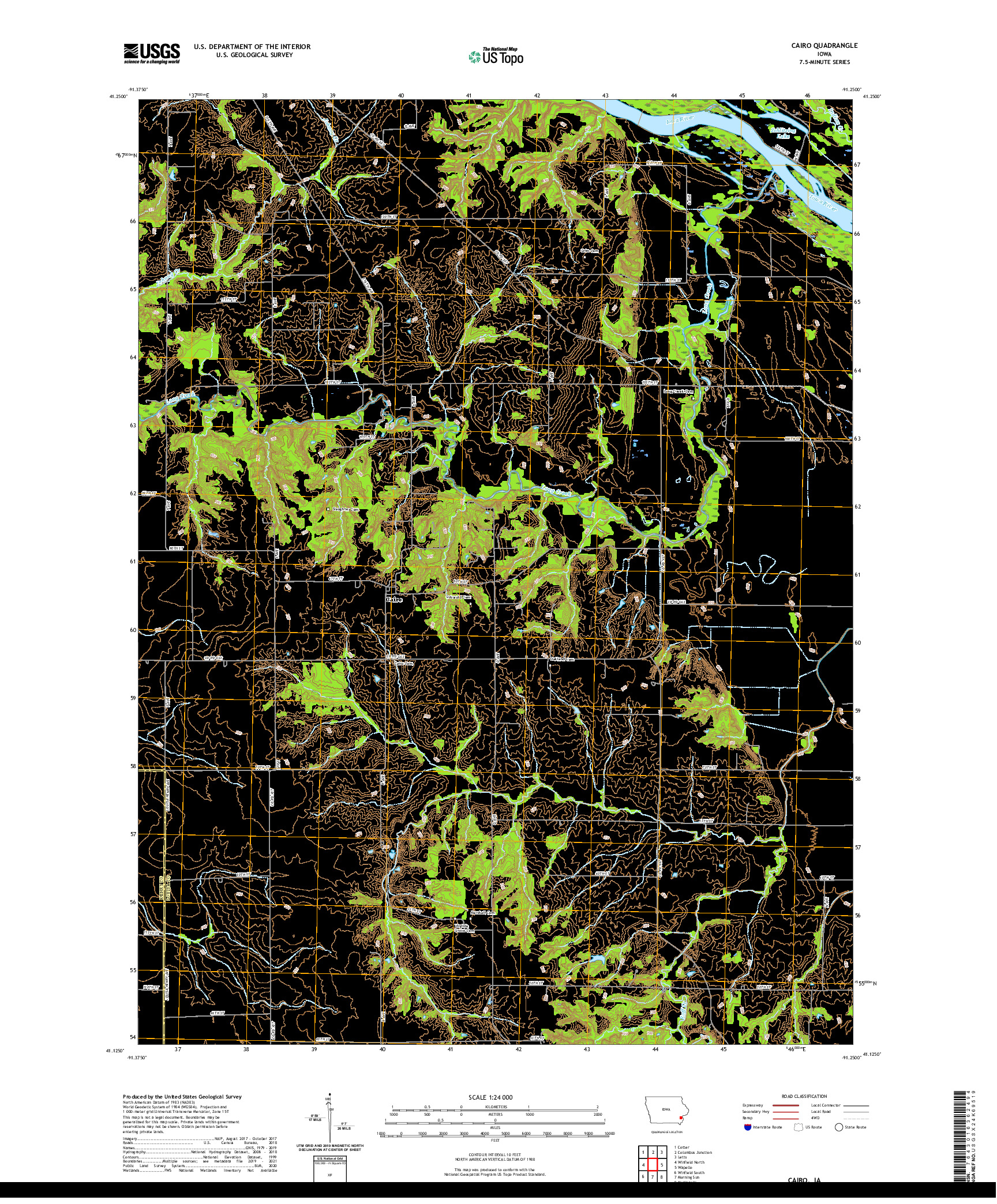 US TOPO 7.5-MINUTE MAP FOR CAIRO, IA