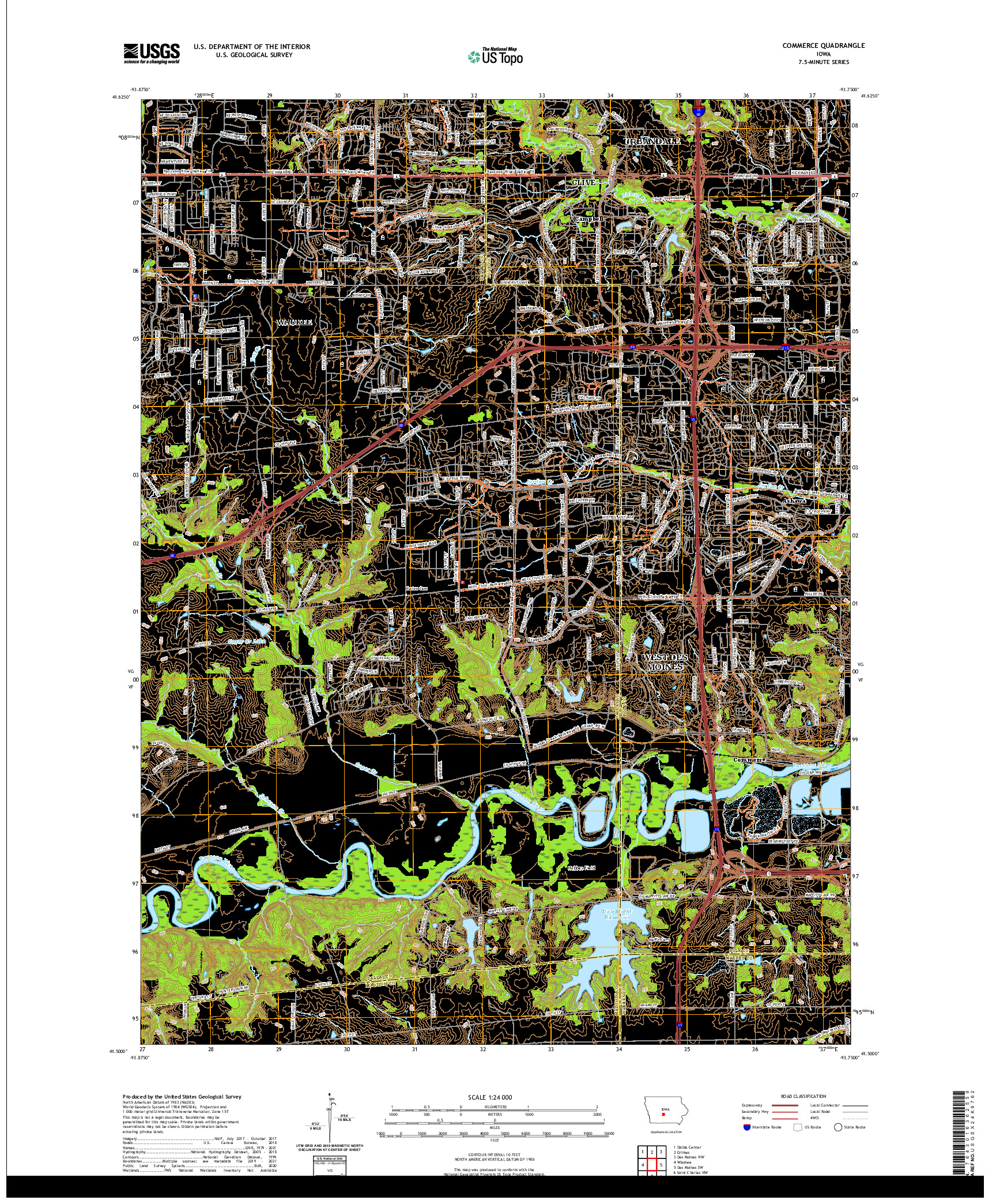 US TOPO 7.5-MINUTE MAP FOR COMMERCE, IA