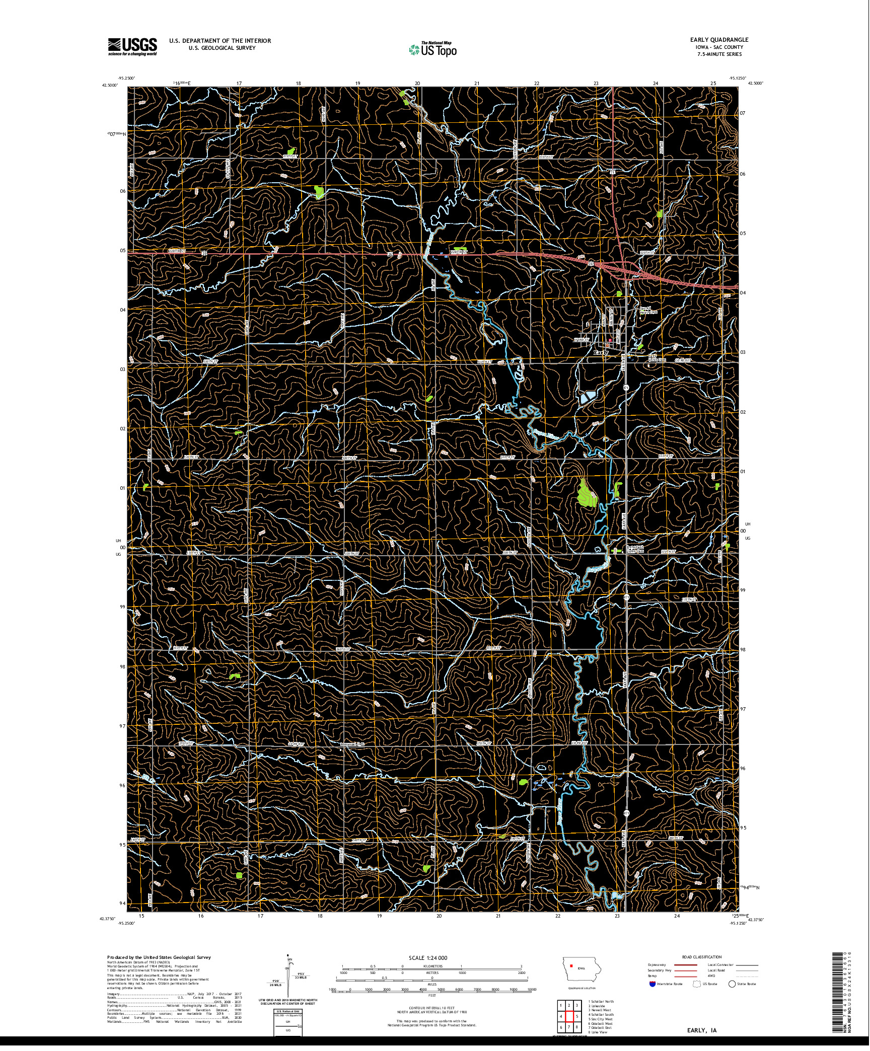 US TOPO 7.5-MINUTE MAP FOR EARLY, IA