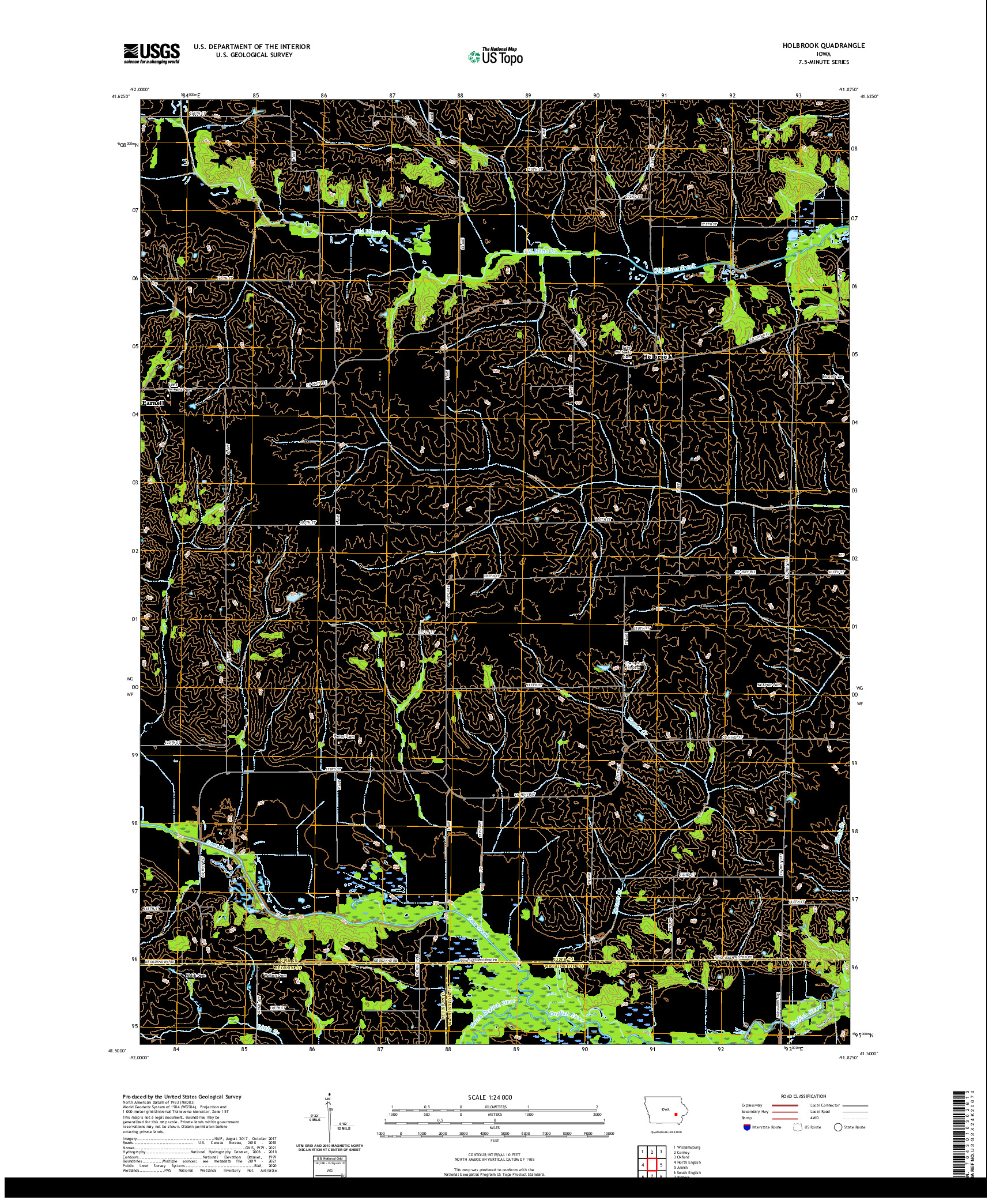 US TOPO 7.5-MINUTE MAP FOR HOLBROOK, IA