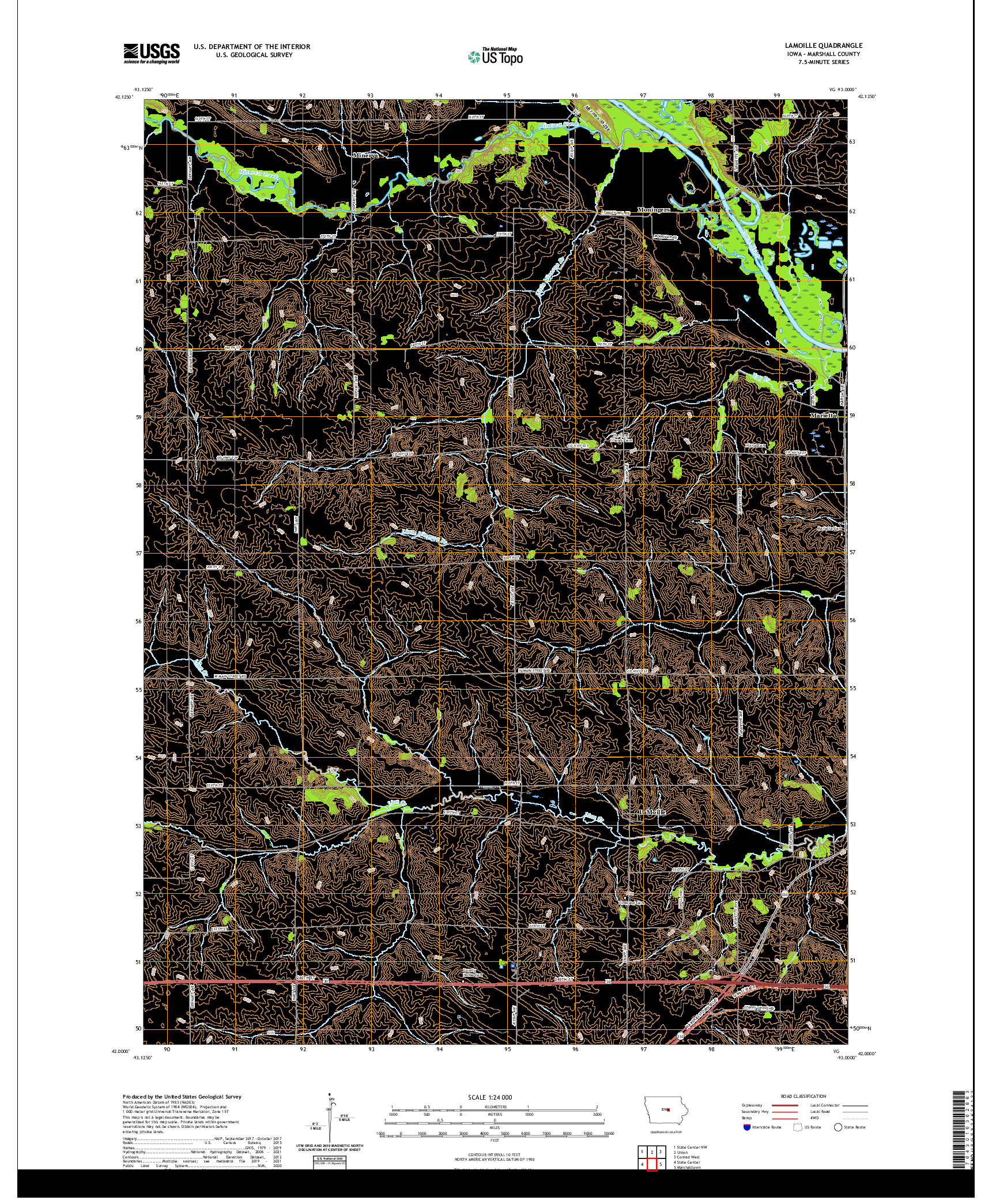 US TOPO 7.5-MINUTE MAP FOR LAMOILLE, IA