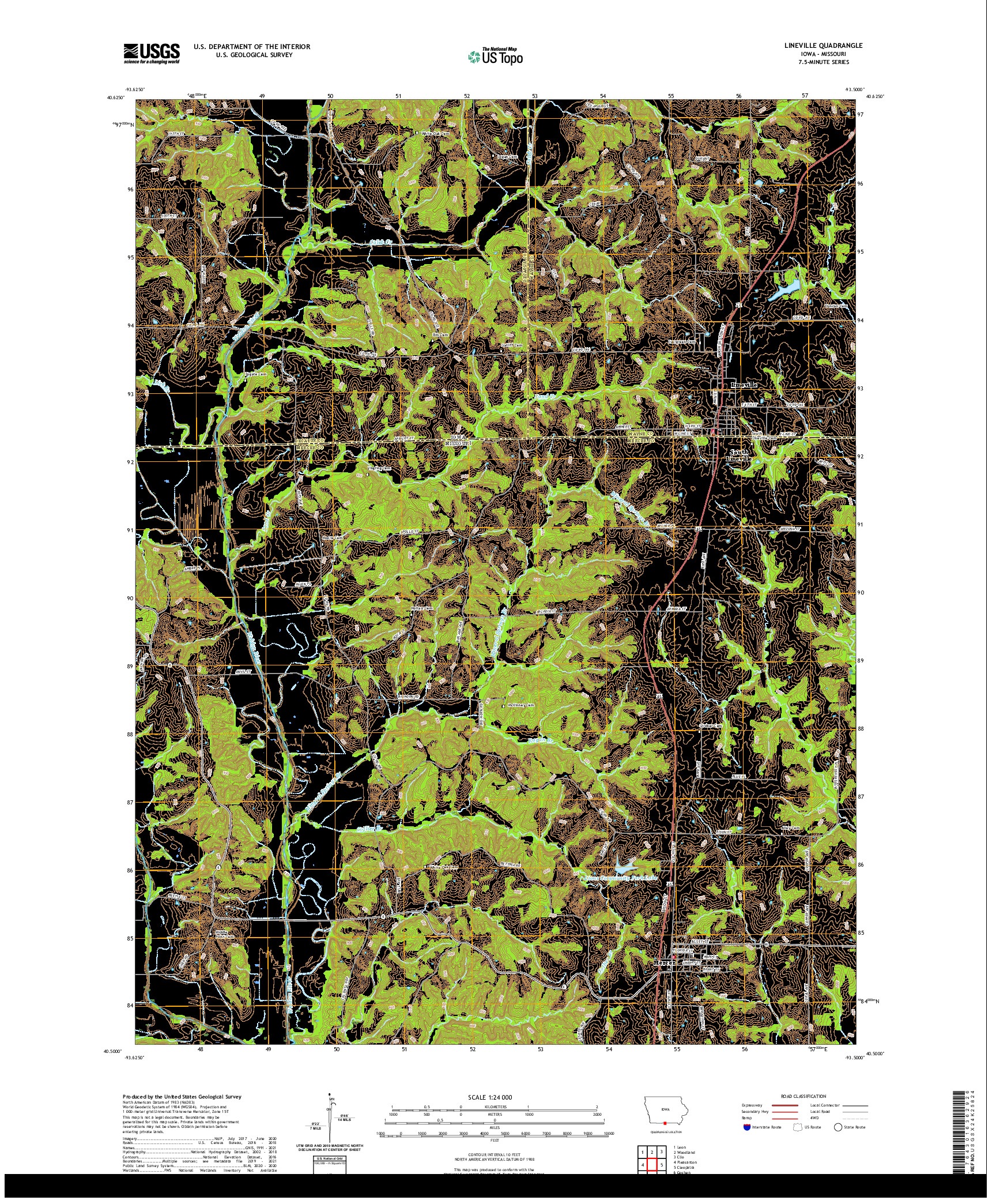 US TOPO 7.5-MINUTE MAP FOR LINEVILLE, IA,MO