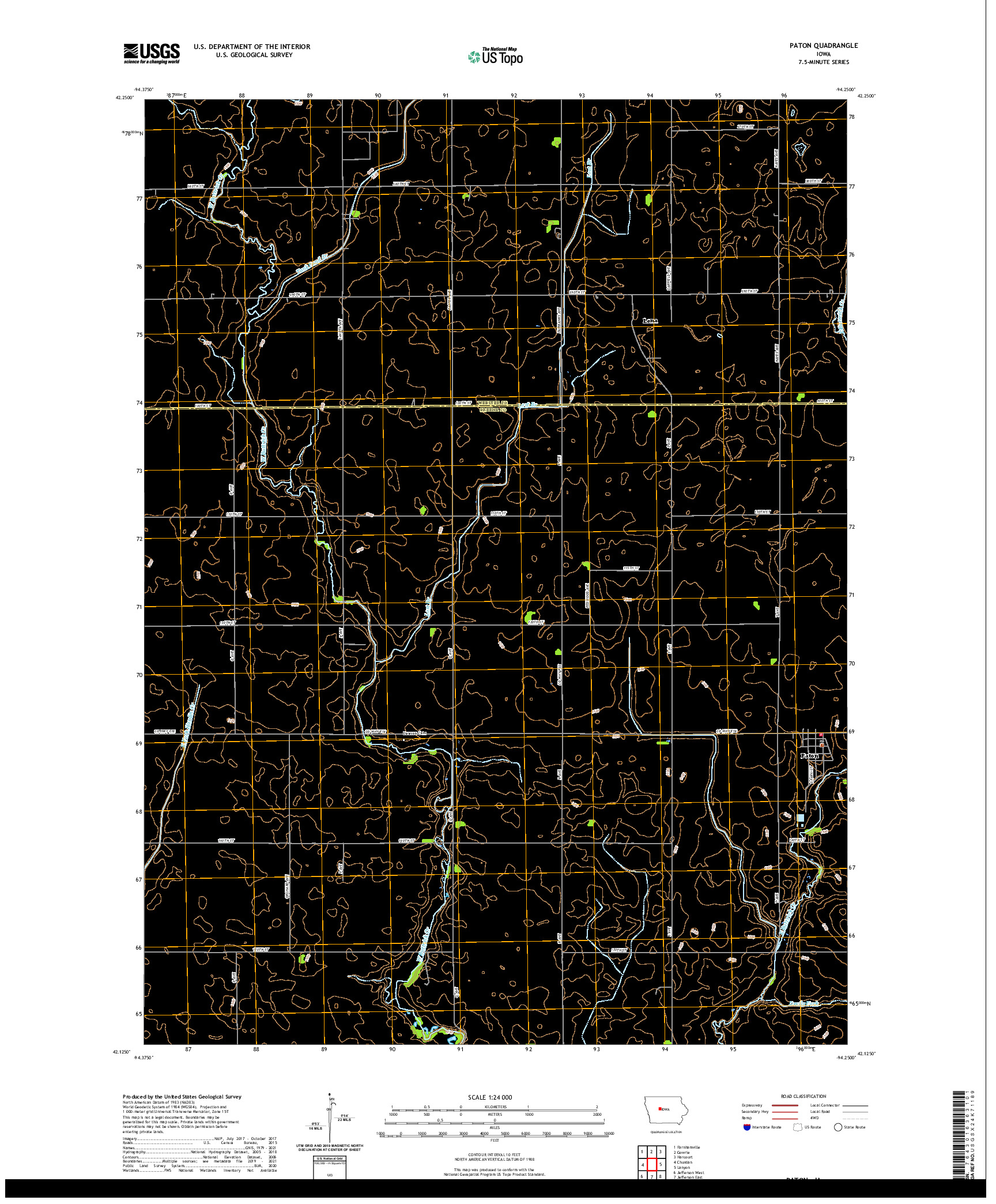 US TOPO 7.5-MINUTE MAP FOR PATON, IA