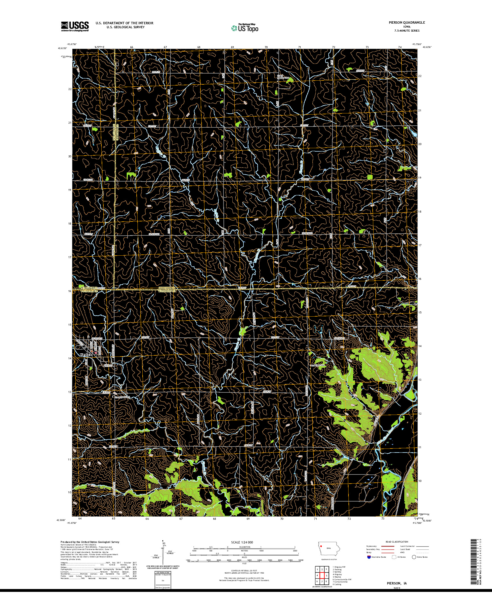 US TOPO 7.5-MINUTE MAP FOR PIERSON, IA