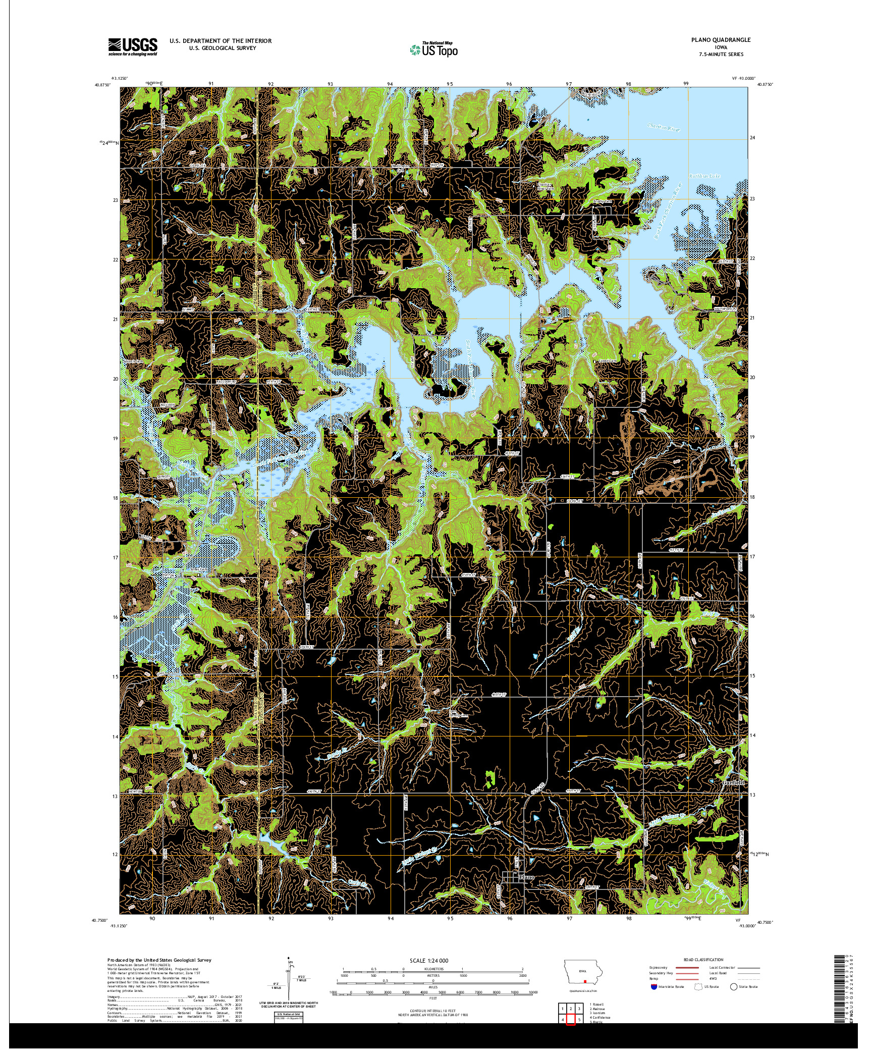 US TOPO 7.5-MINUTE MAP FOR PLANO, IA