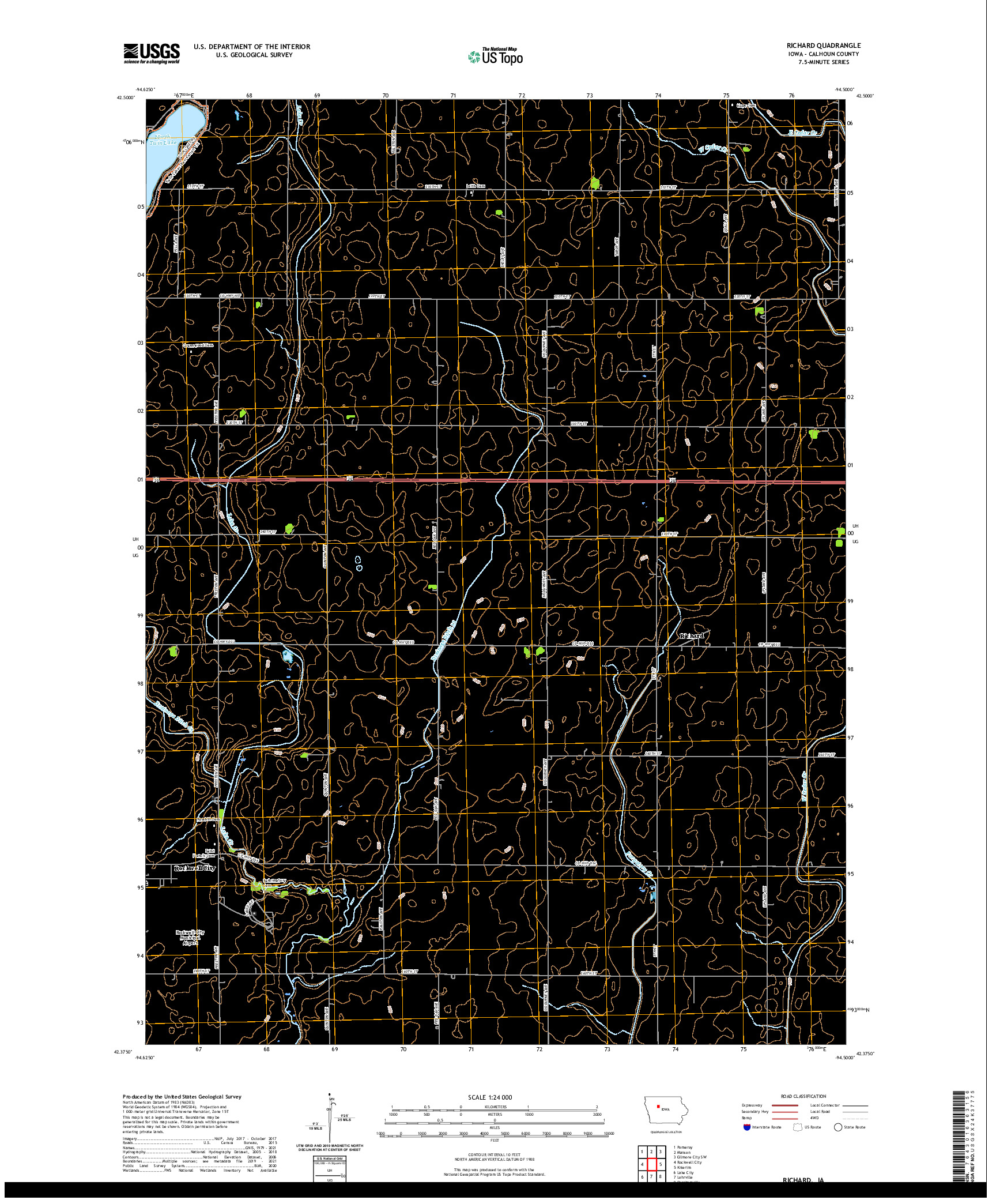 US TOPO 7.5-MINUTE MAP FOR RICHARD, IA