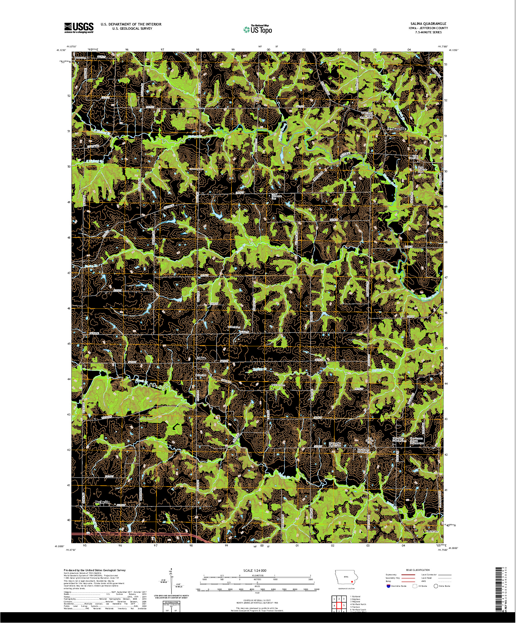 US TOPO 7.5-MINUTE MAP FOR SALINA, IA