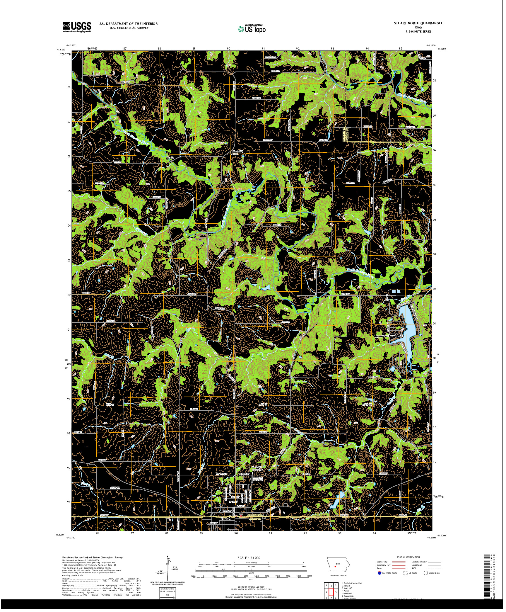 US TOPO 7.5-MINUTE MAP FOR STUART NORTH, IA