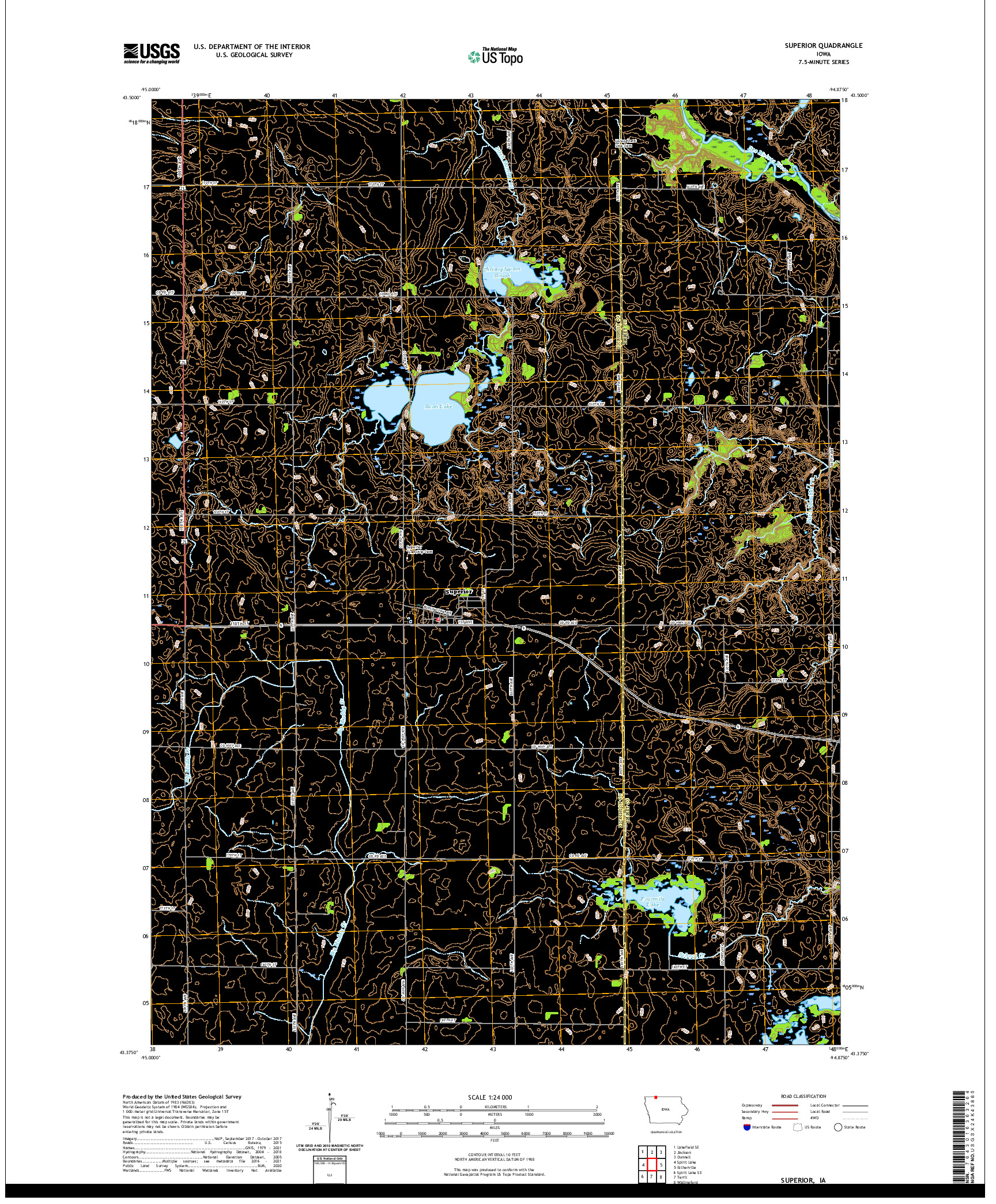 US TOPO 7.5-MINUTE MAP FOR SUPERIOR, IA