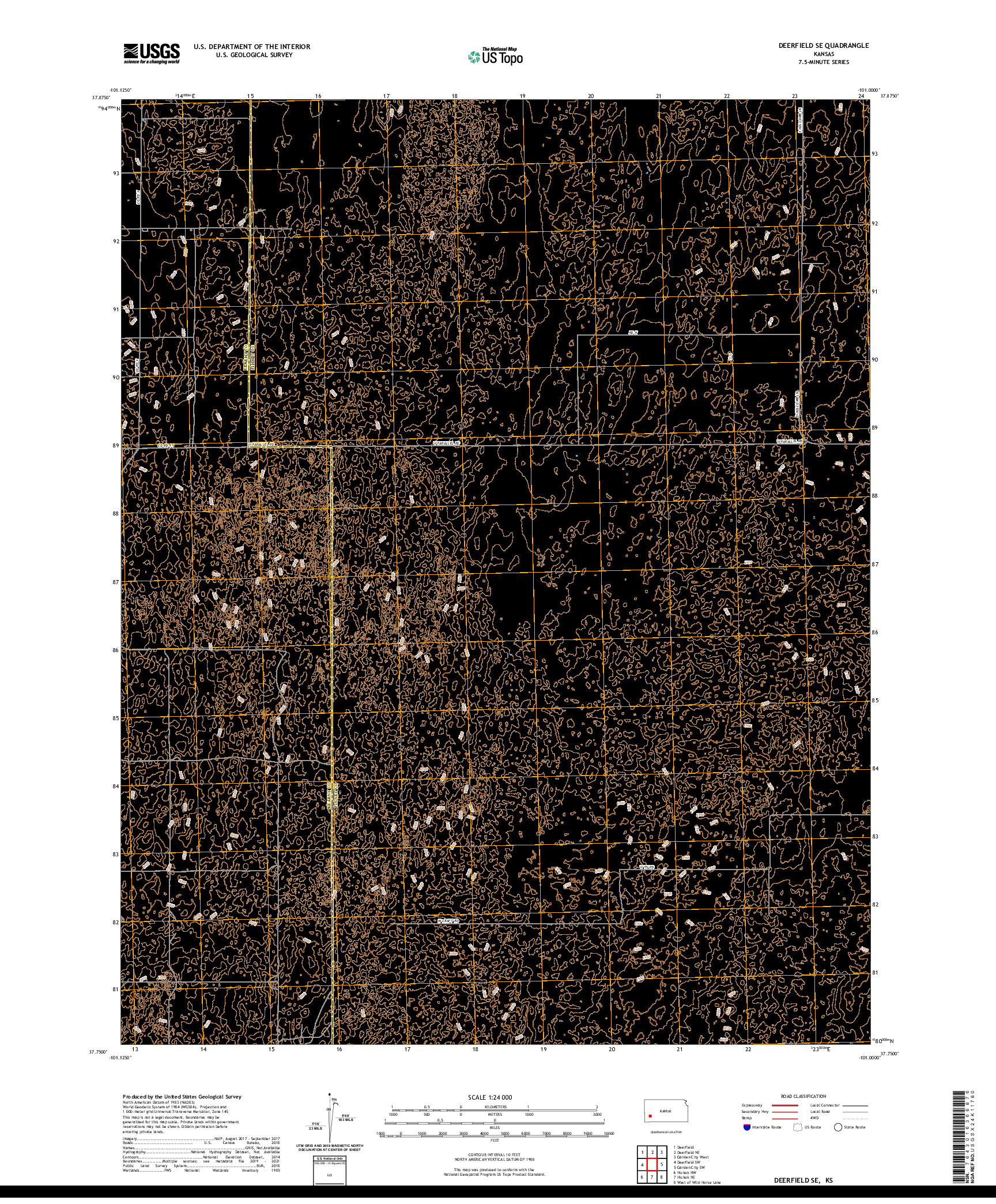 US TOPO 7.5-MINUTE MAP FOR DEERFIELD SE, KS