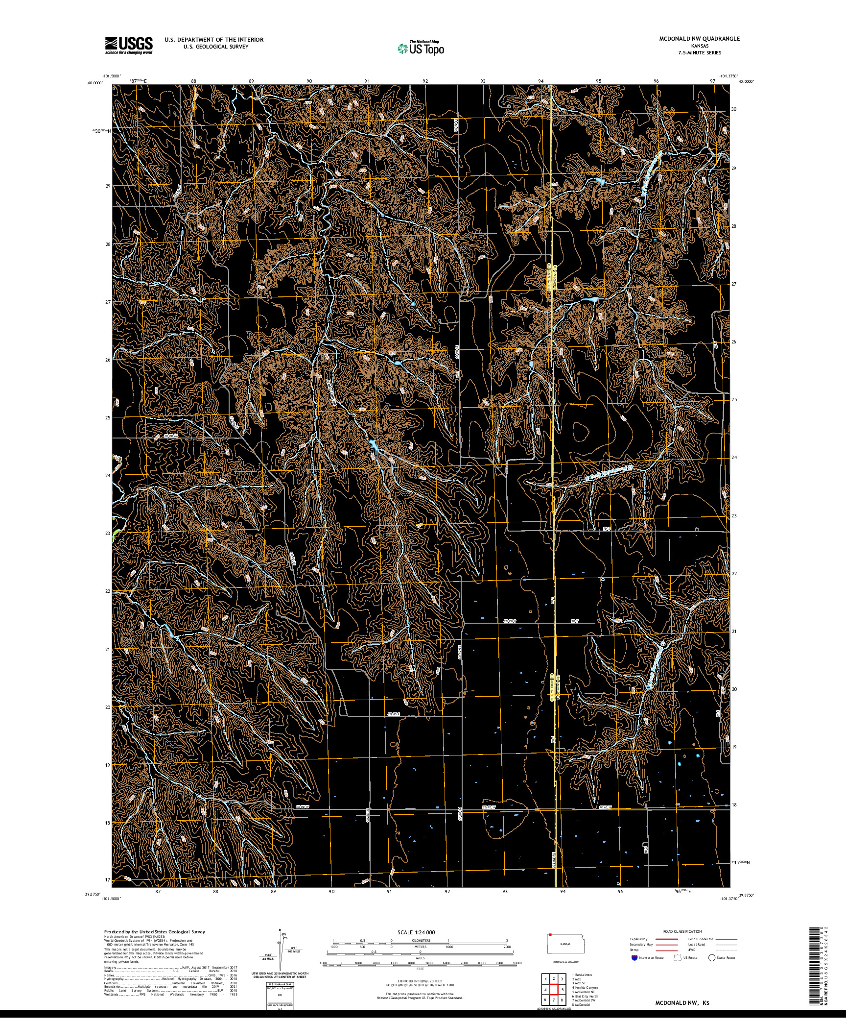 US TOPO 7.5-MINUTE MAP FOR MCDONALD NW, KS