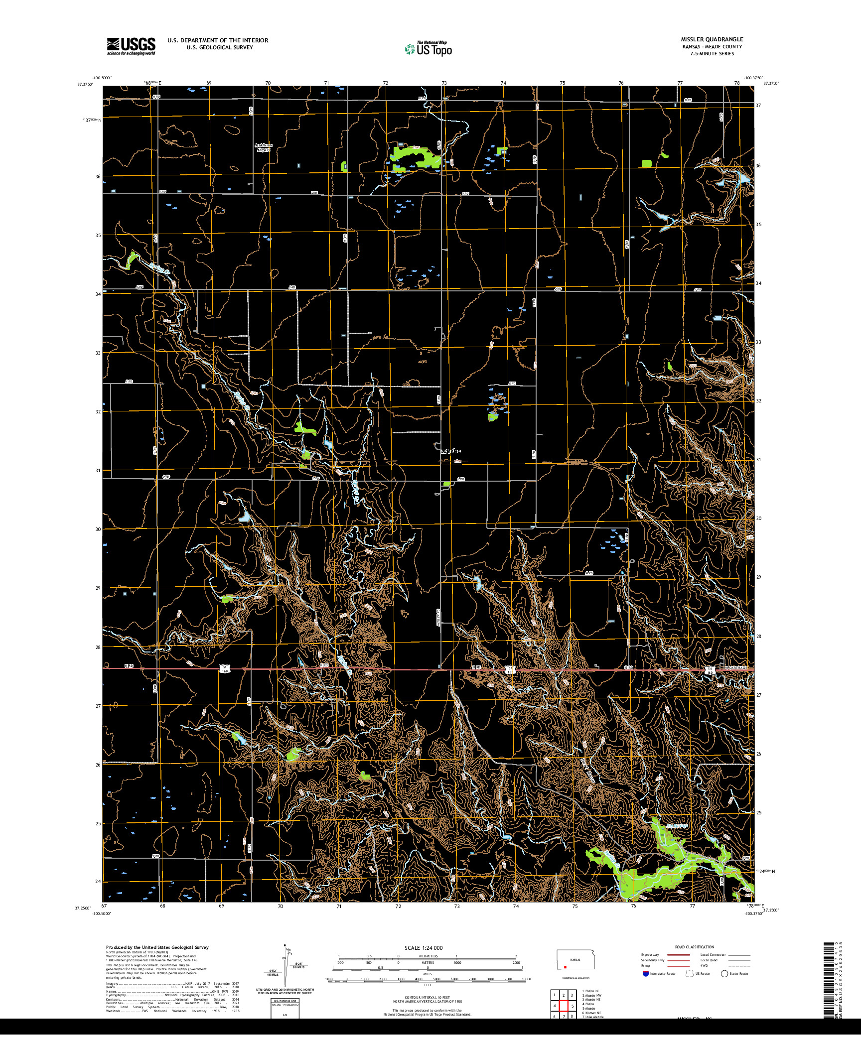 US TOPO 7.5-MINUTE MAP FOR MISSLER, KS