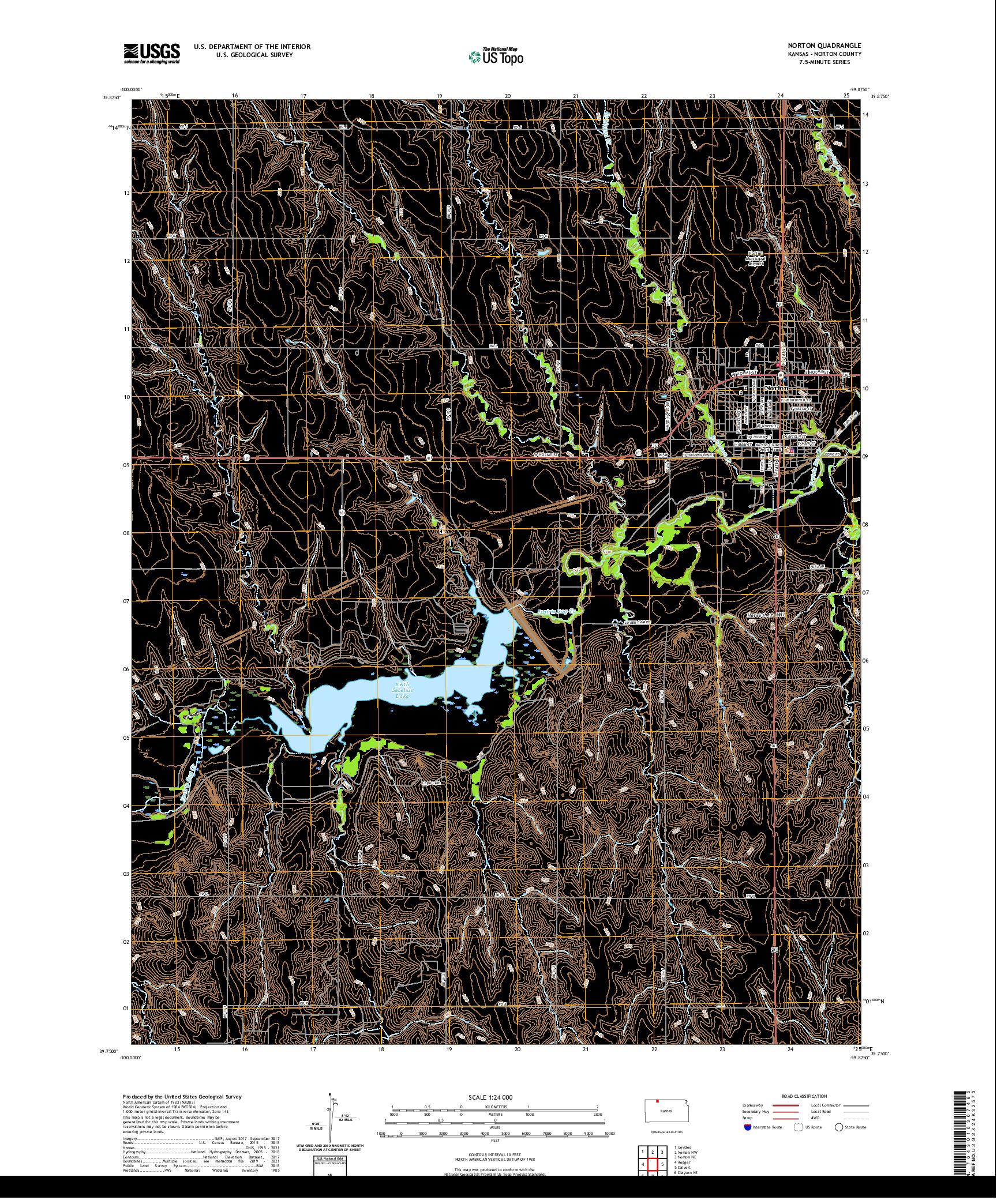 US TOPO 7.5-MINUTE MAP FOR NORTON, KS