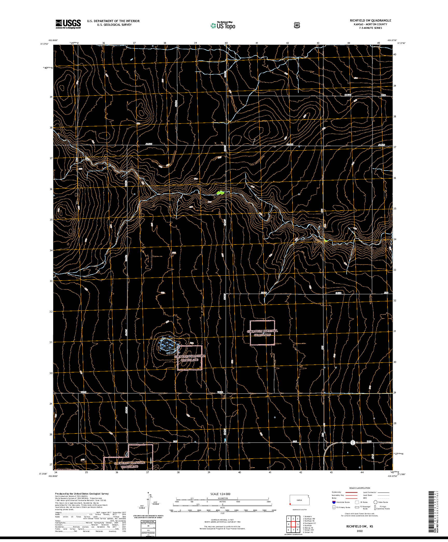 US TOPO 7.5-MINUTE MAP FOR RICHFIELD SW, KS