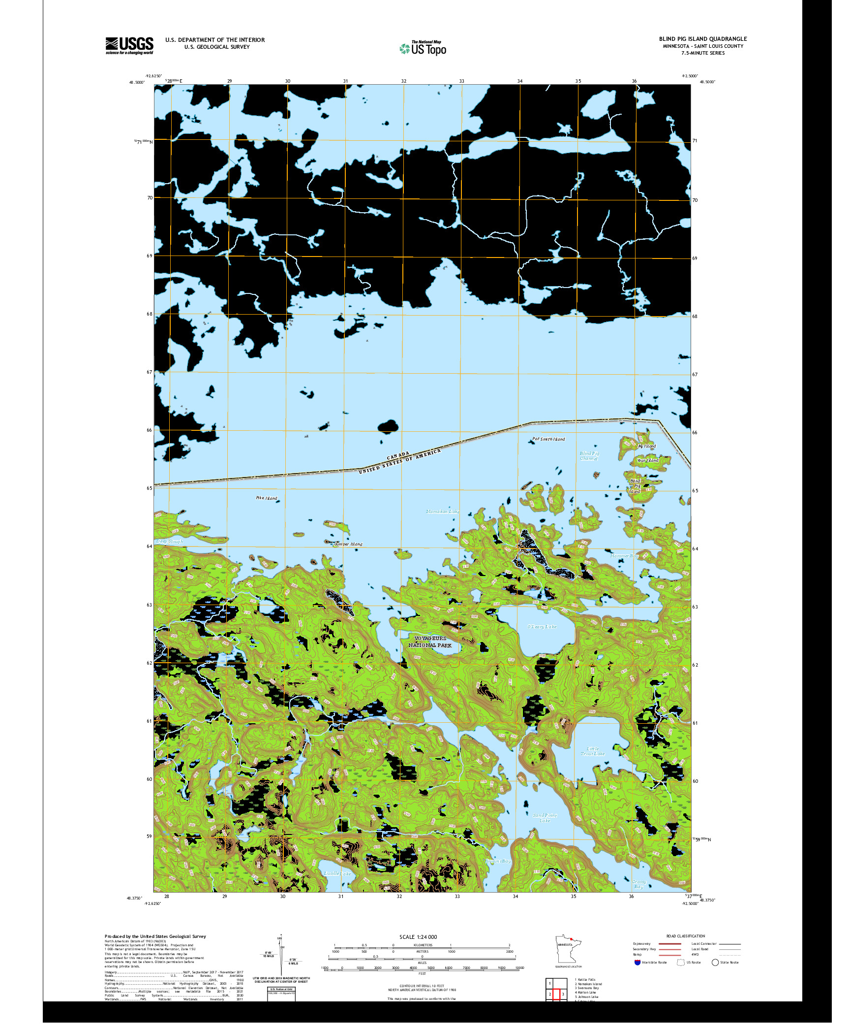 US TOPO 7.5-MINUTE MAP FOR BLIND PIG ISLAND, MN,ON