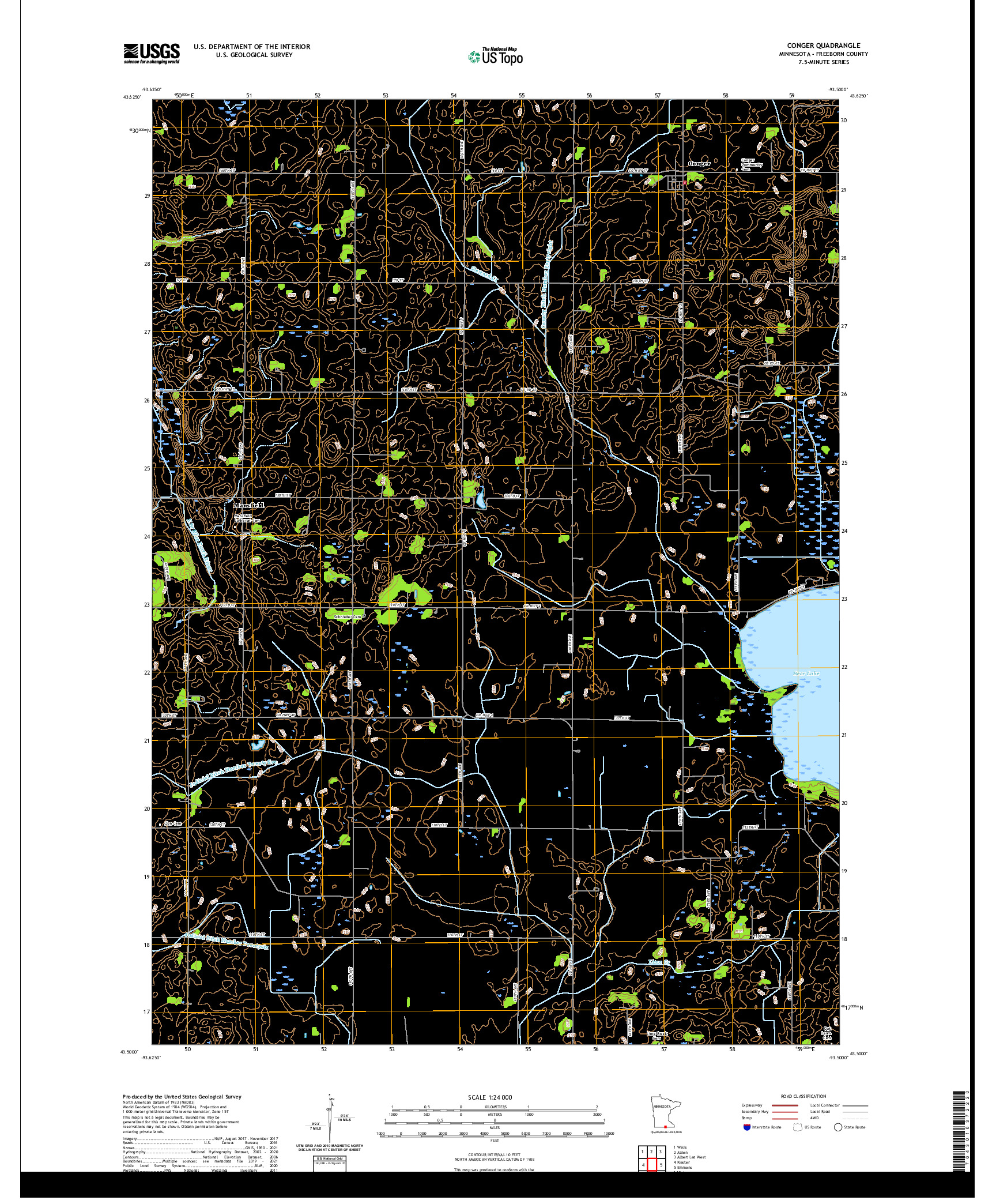 US TOPO 7.5-MINUTE MAP FOR CONGER, MN