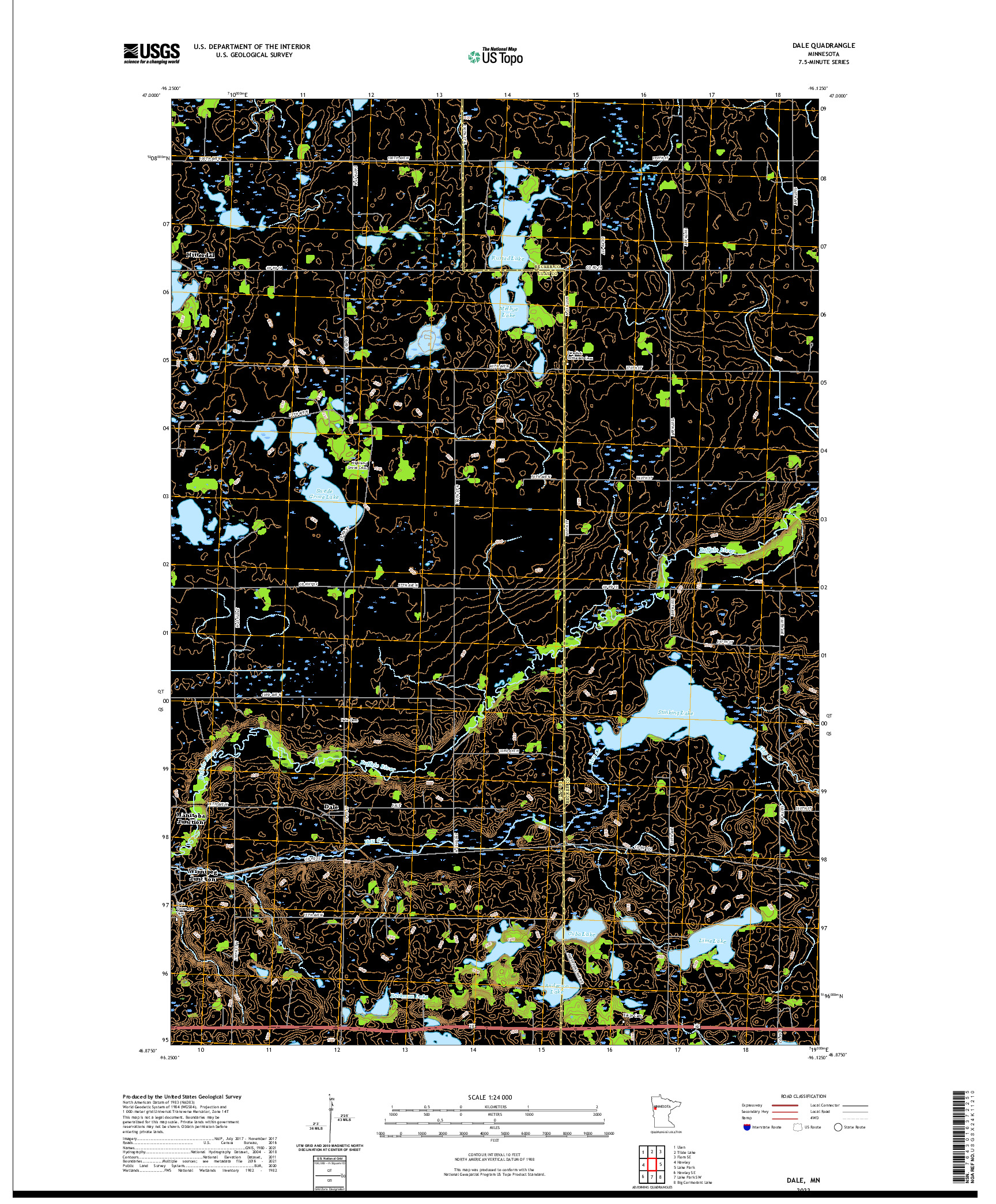 US TOPO 7.5-MINUTE MAP FOR DALE, MN