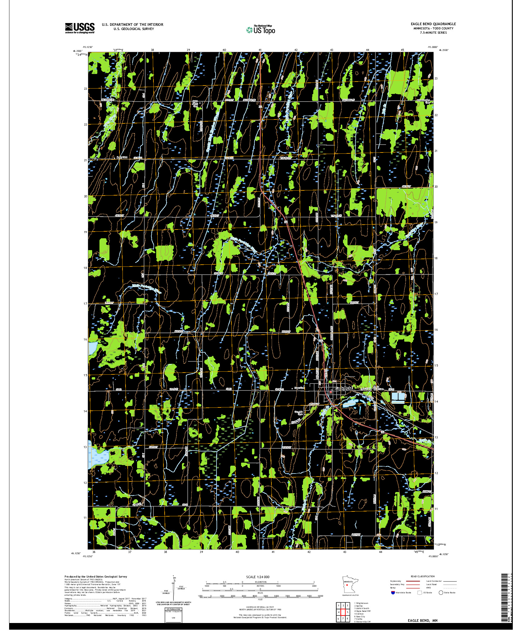 US TOPO 7.5-MINUTE MAP FOR EAGLE BEND, MN