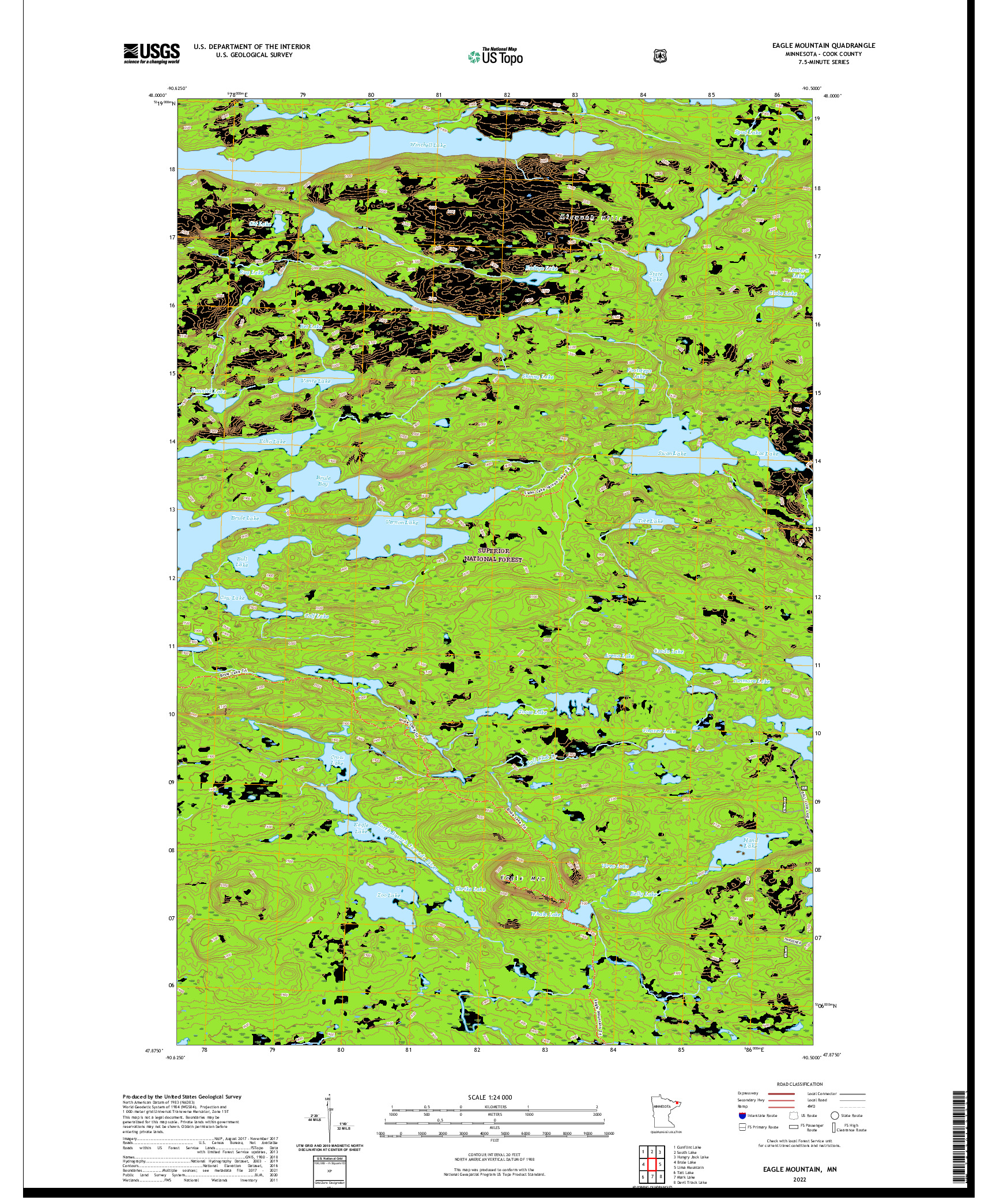 US TOPO 7.5-MINUTE MAP FOR EAGLE MOUNTAIN, MN