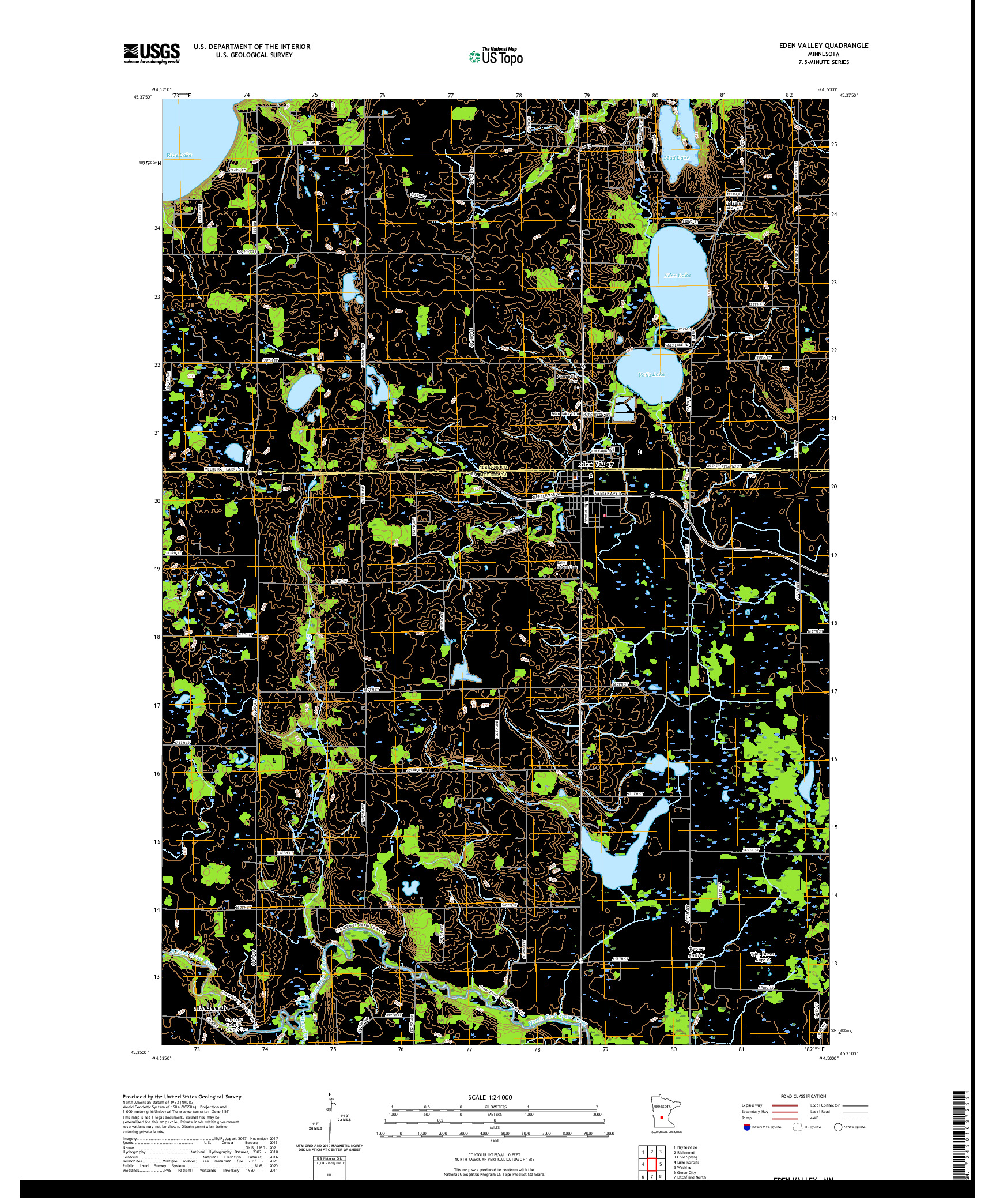 US TOPO 7.5-MINUTE MAP FOR EDEN VALLEY, MN