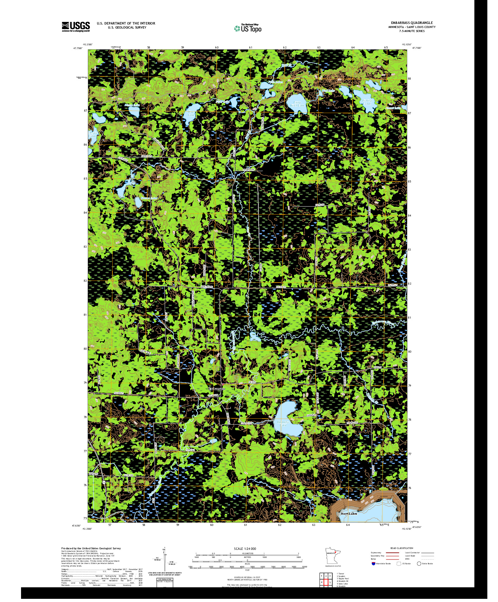 US TOPO 7.5-MINUTE MAP FOR EMBARRASS, MN