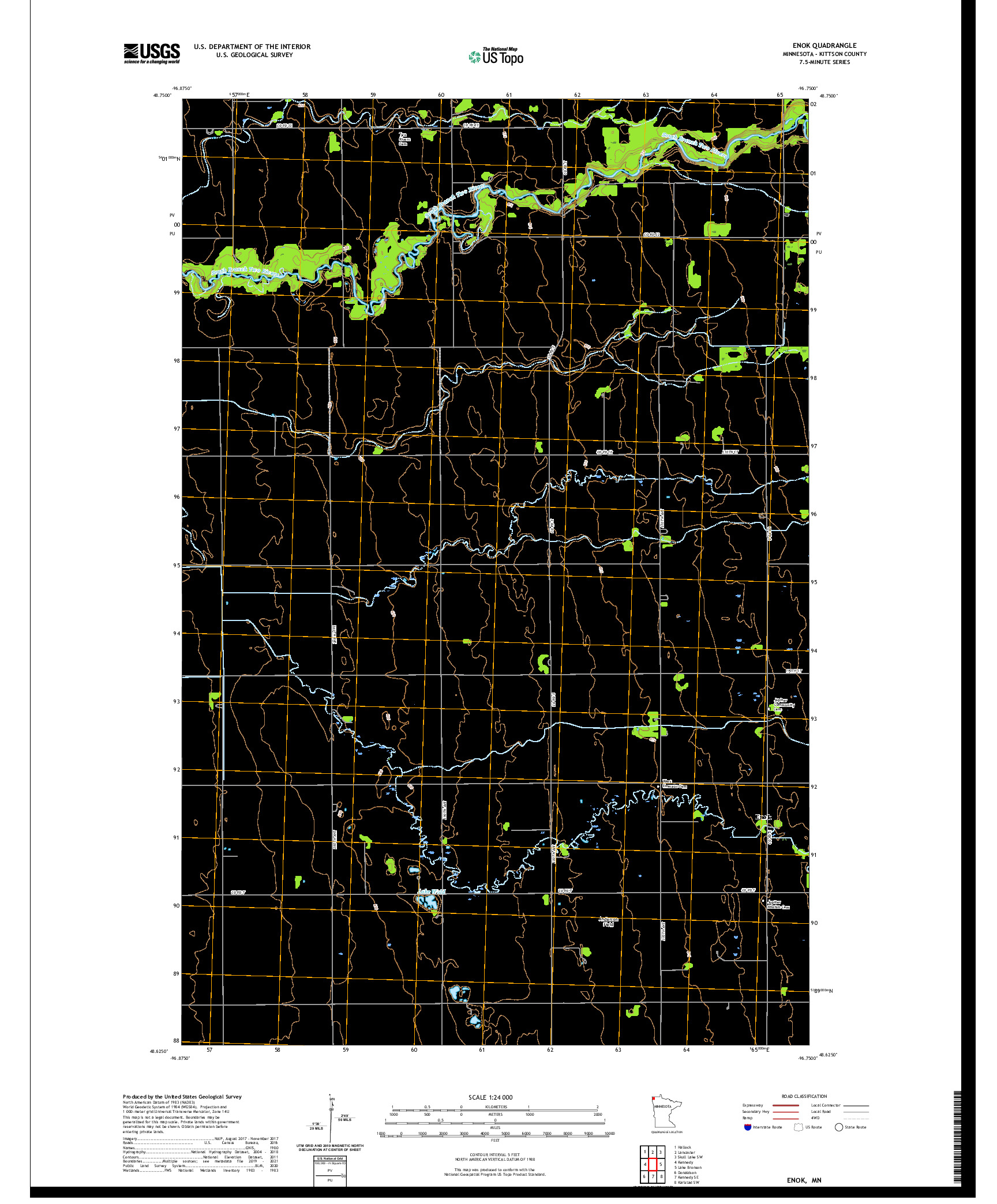 US TOPO 7.5-MINUTE MAP FOR ENOK, MN