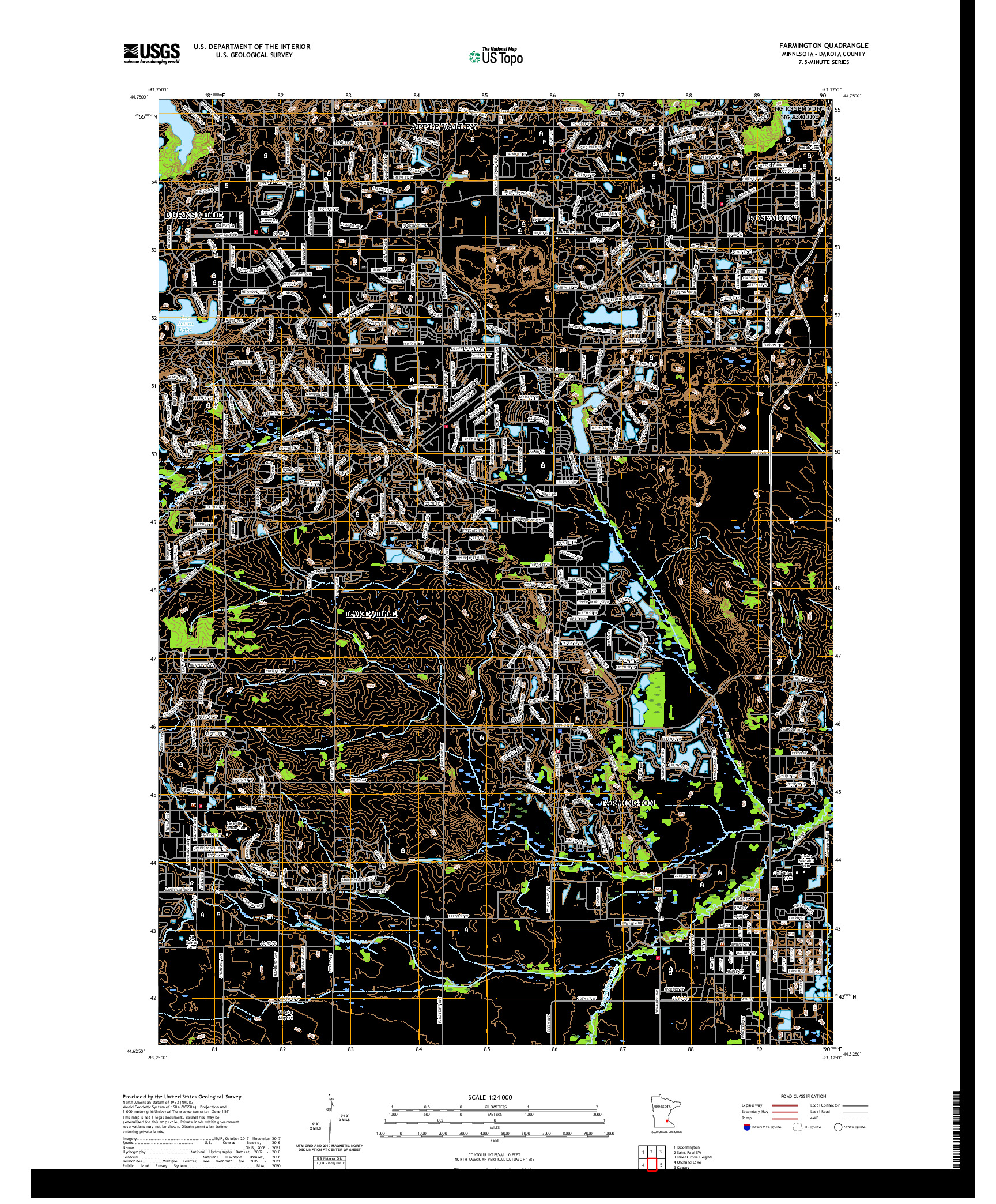 US TOPO 7.5-MINUTE MAP FOR FARMINGTON, MN