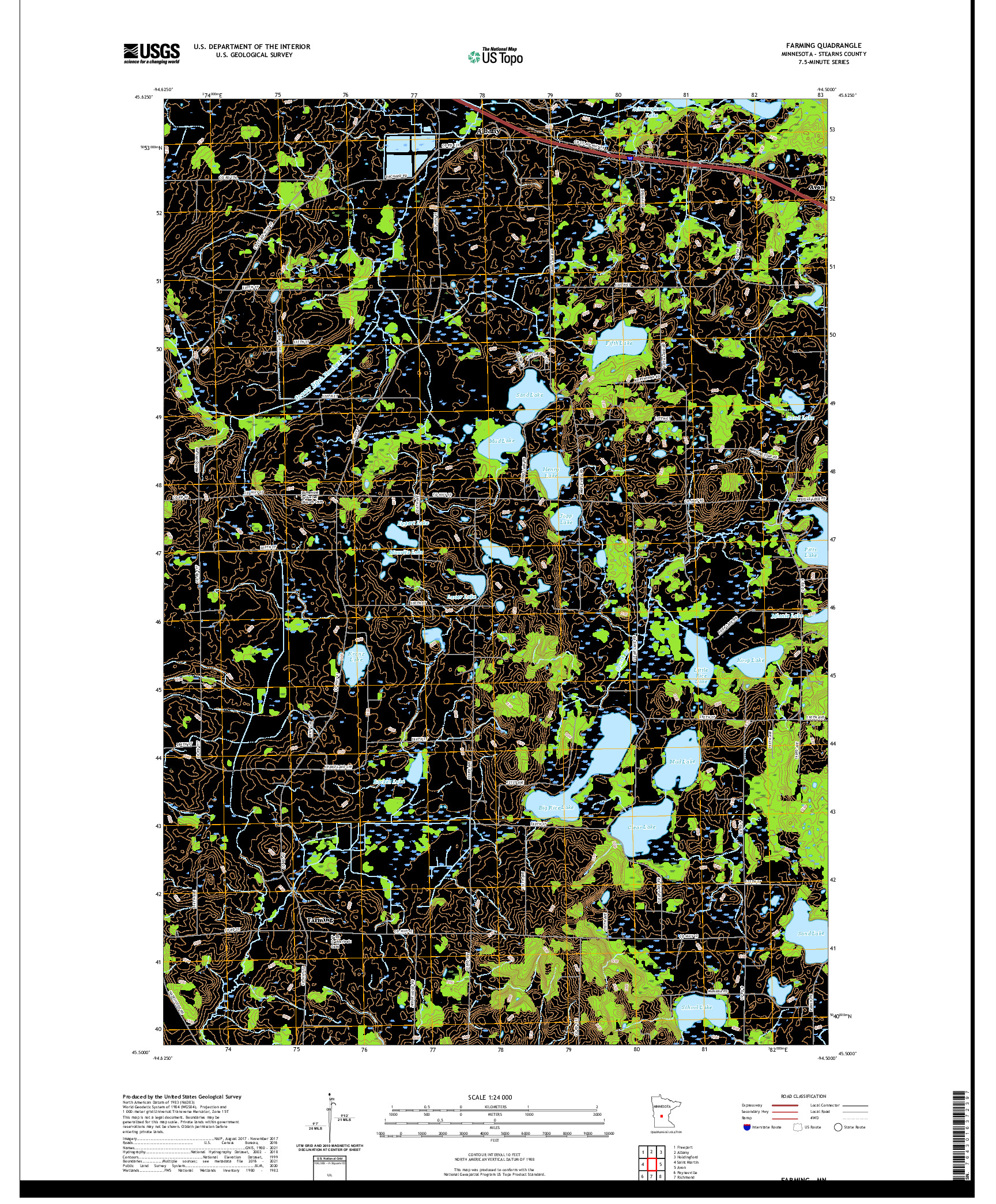 US TOPO 7.5-MINUTE MAP FOR FARMING, MN