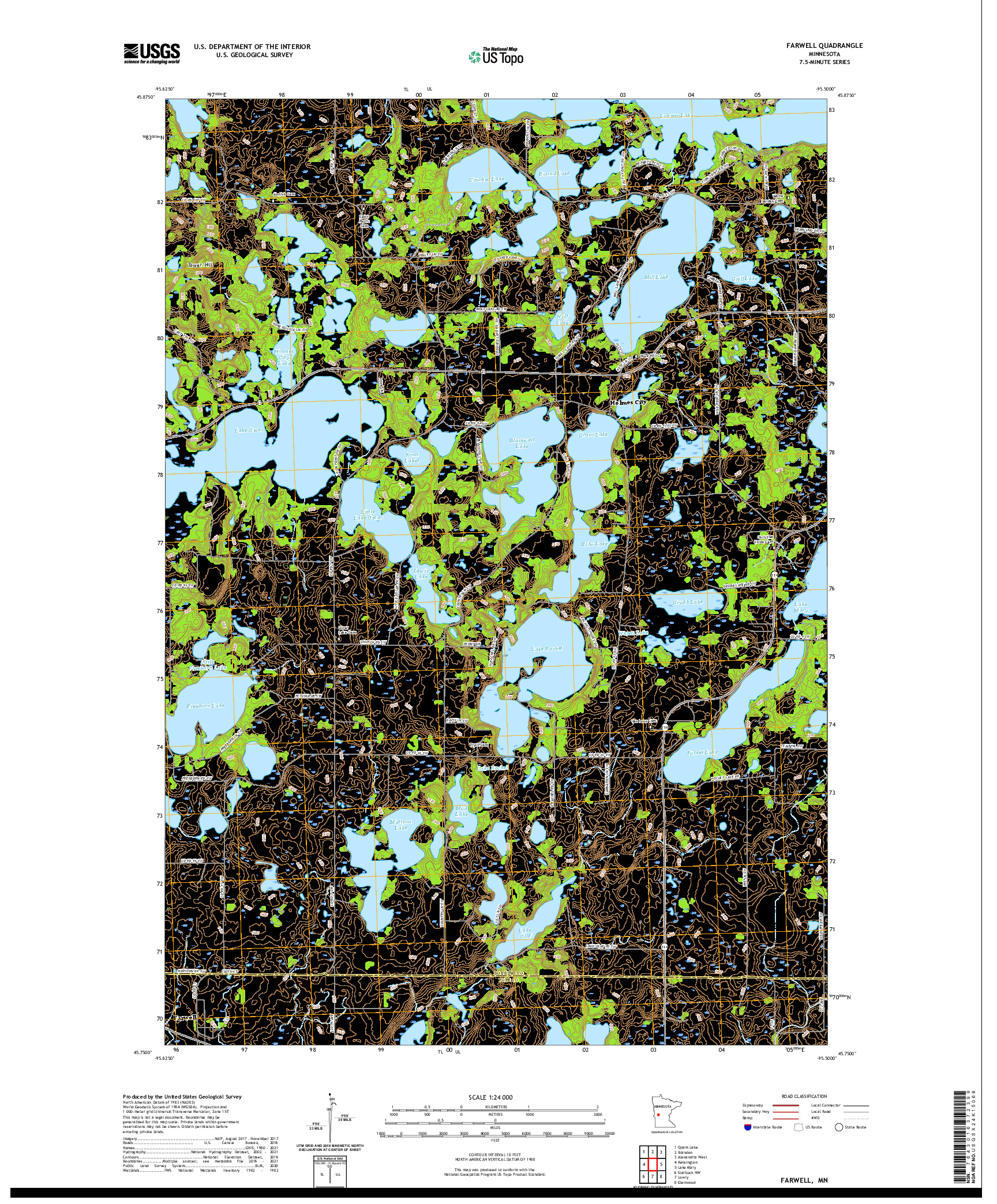 US TOPO 7.5-MINUTE MAP FOR FARWELL, MN