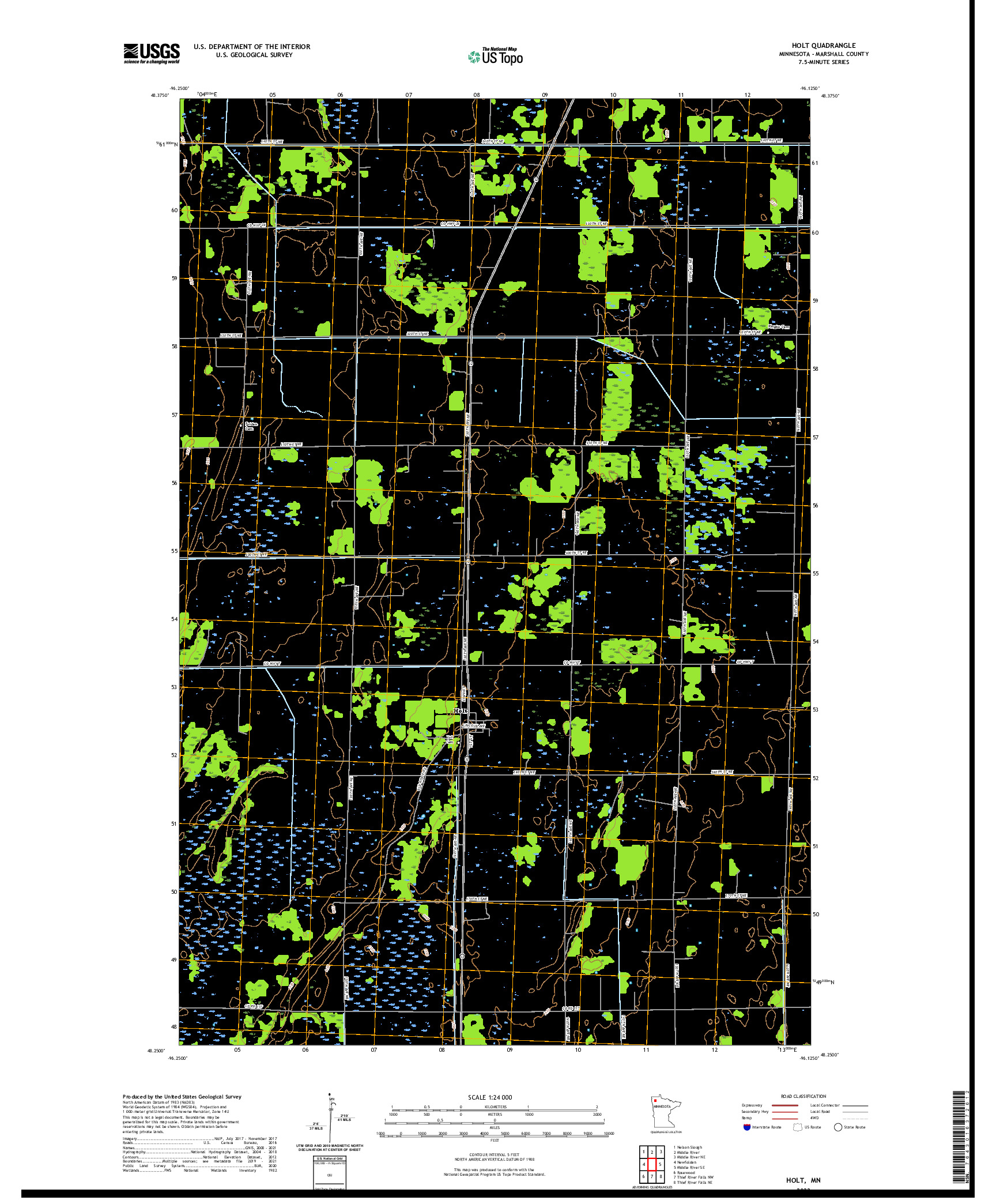 US TOPO 7.5-MINUTE MAP FOR HOLT, MN