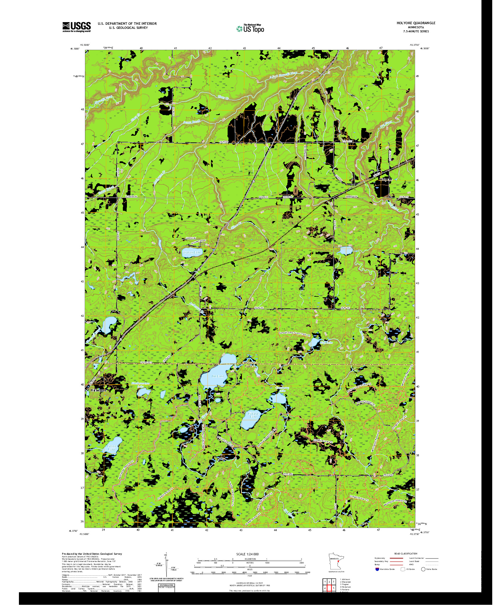 US TOPO 7.5-MINUTE MAP FOR HOLYOKE, MN