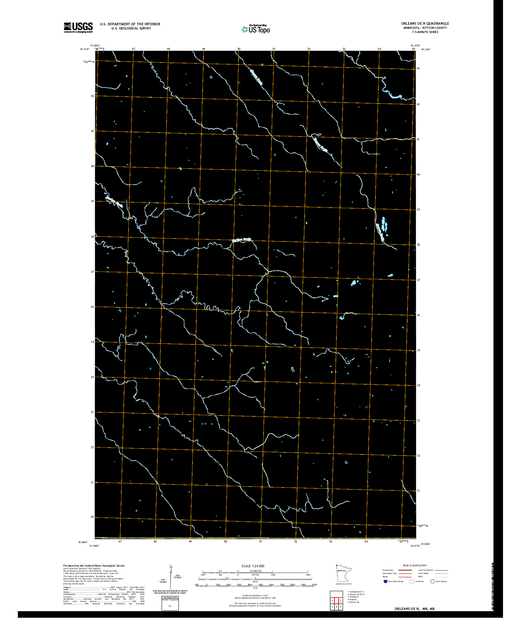 US TOPO 7.5-MINUTE MAP FOR ORLEANS OE N, MN,MB