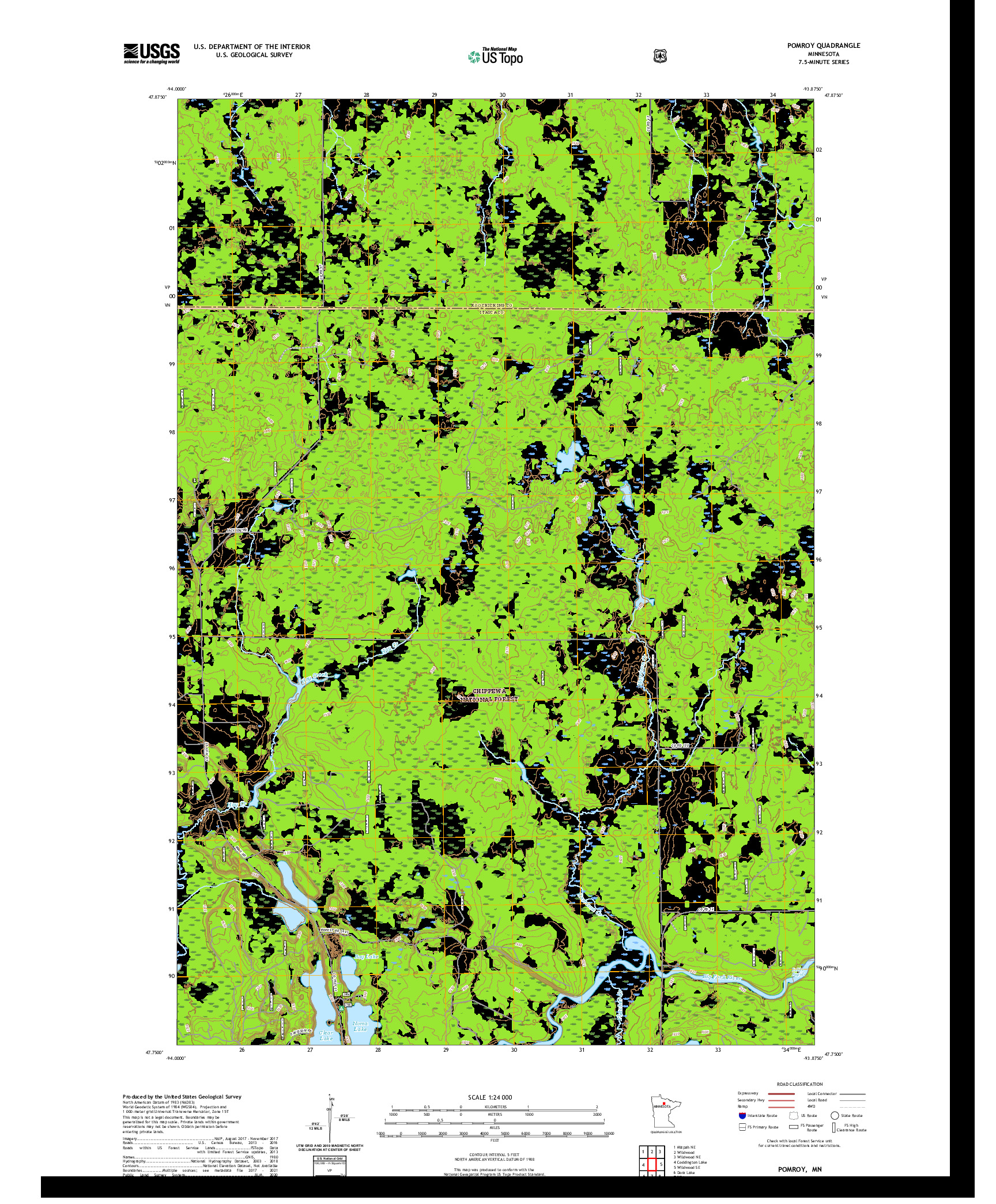 US TOPO 7.5-MINUTE MAP FOR POMROY, MN