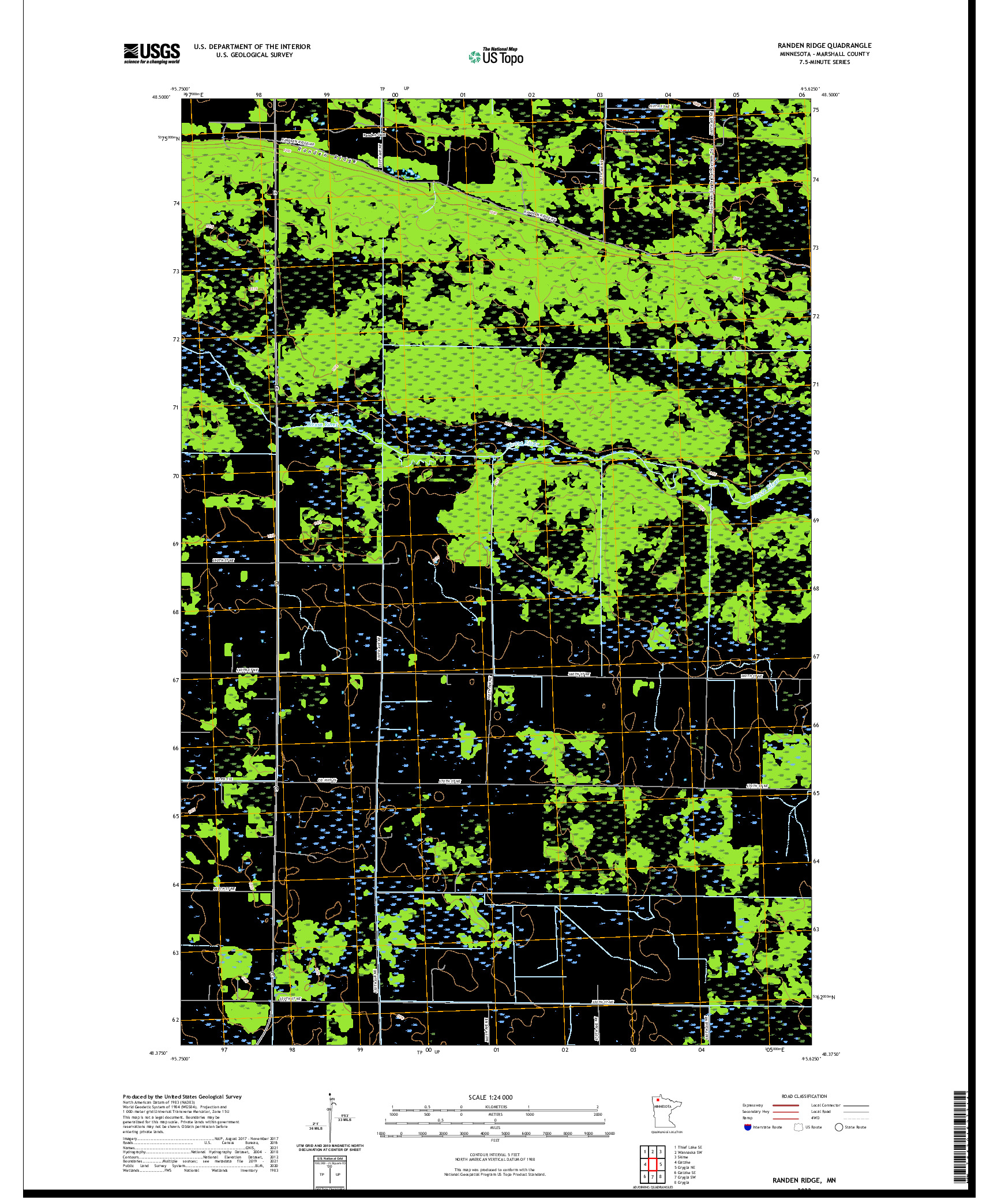 US TOPO 7.5-MINUTE MAP FOR RANDEN RIDGE, MN