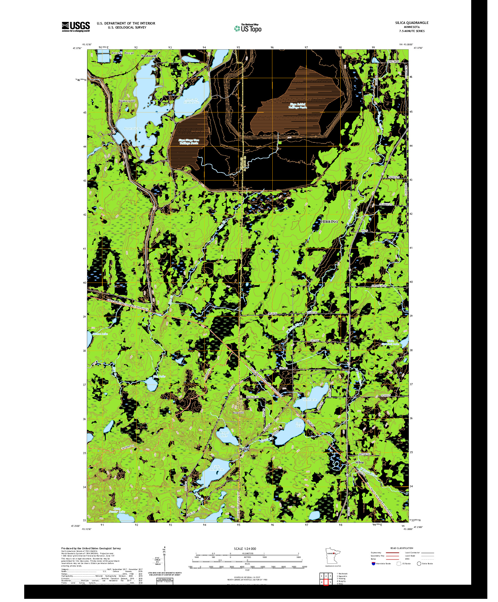 US TOPO 7.5-MINUTE MAP FOR SILICA, MN