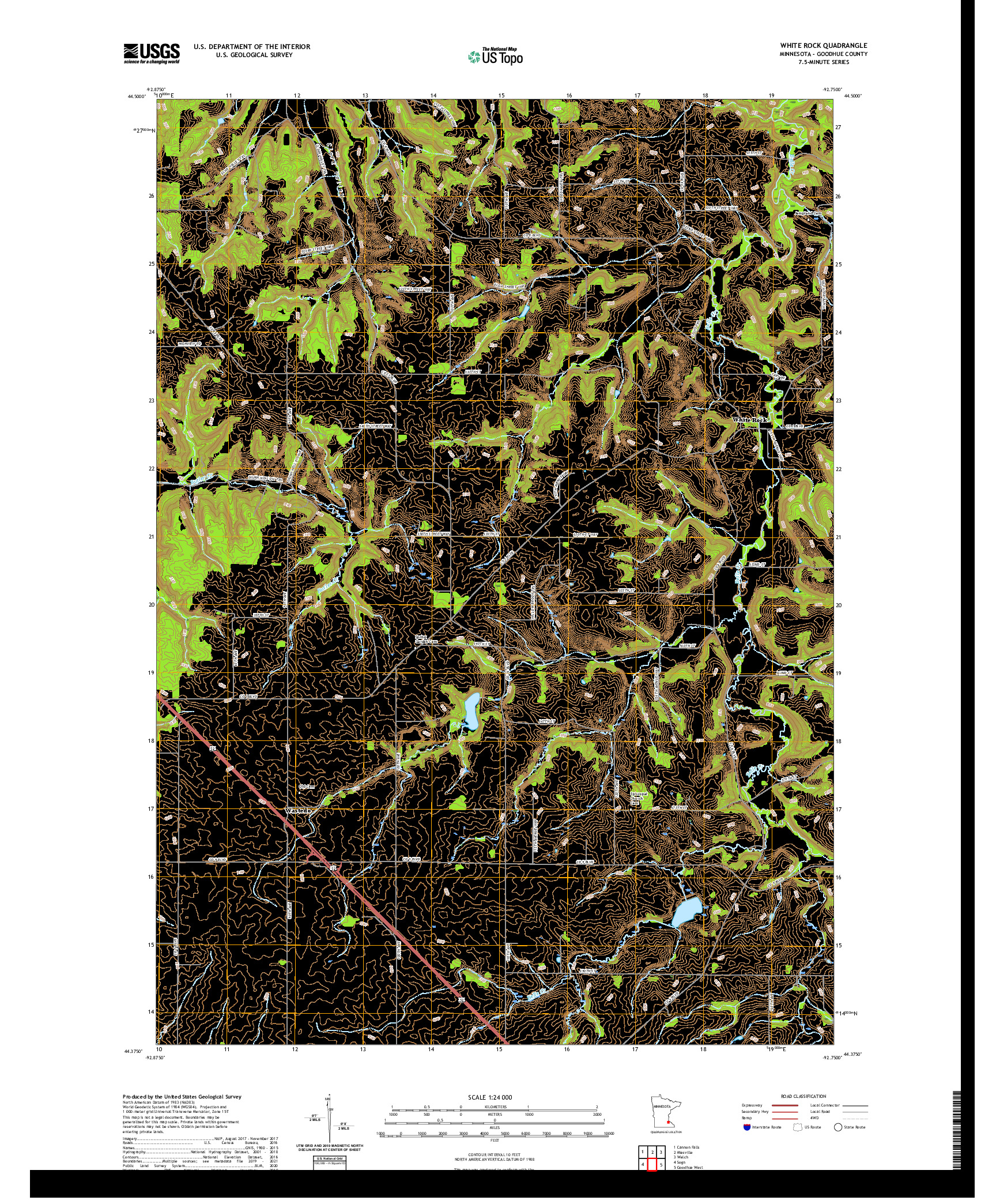 US TOPO 7.5-MINUTE MAP FOR WHITE ROCK, MN