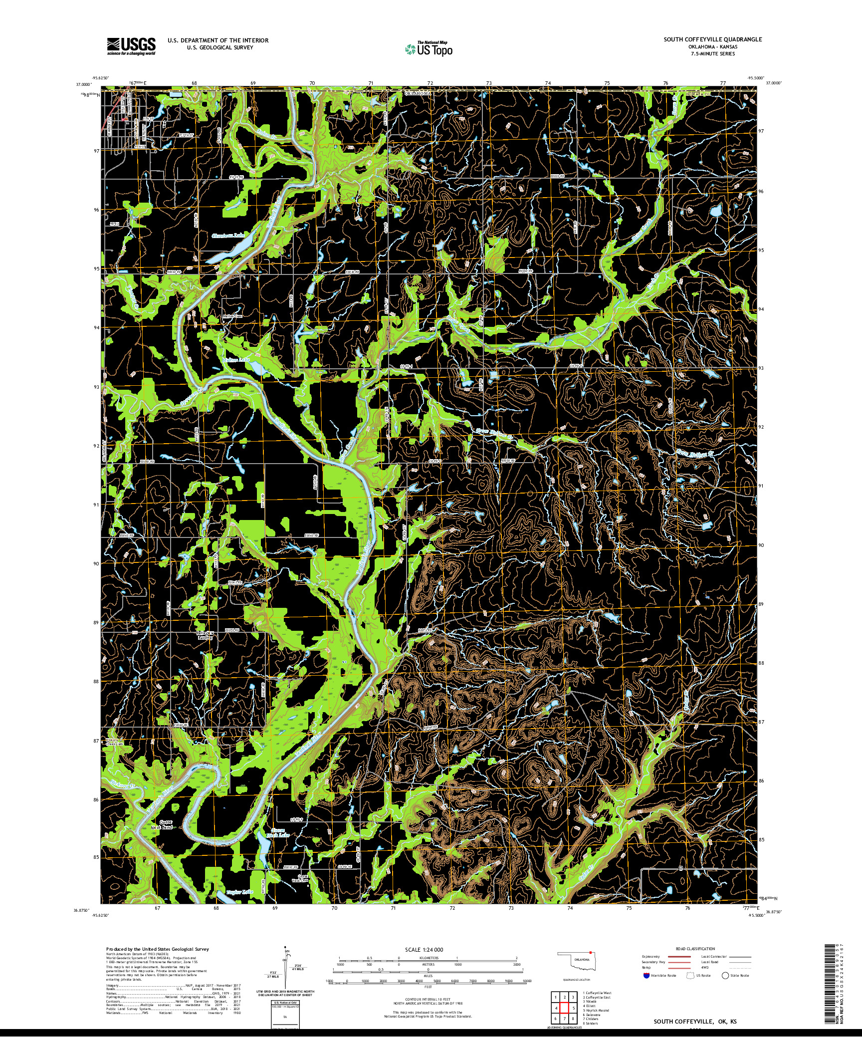 US TOPO 7.5-MINUTE MAP FOR SOUTH COFFEYVILLE, OK,KS
