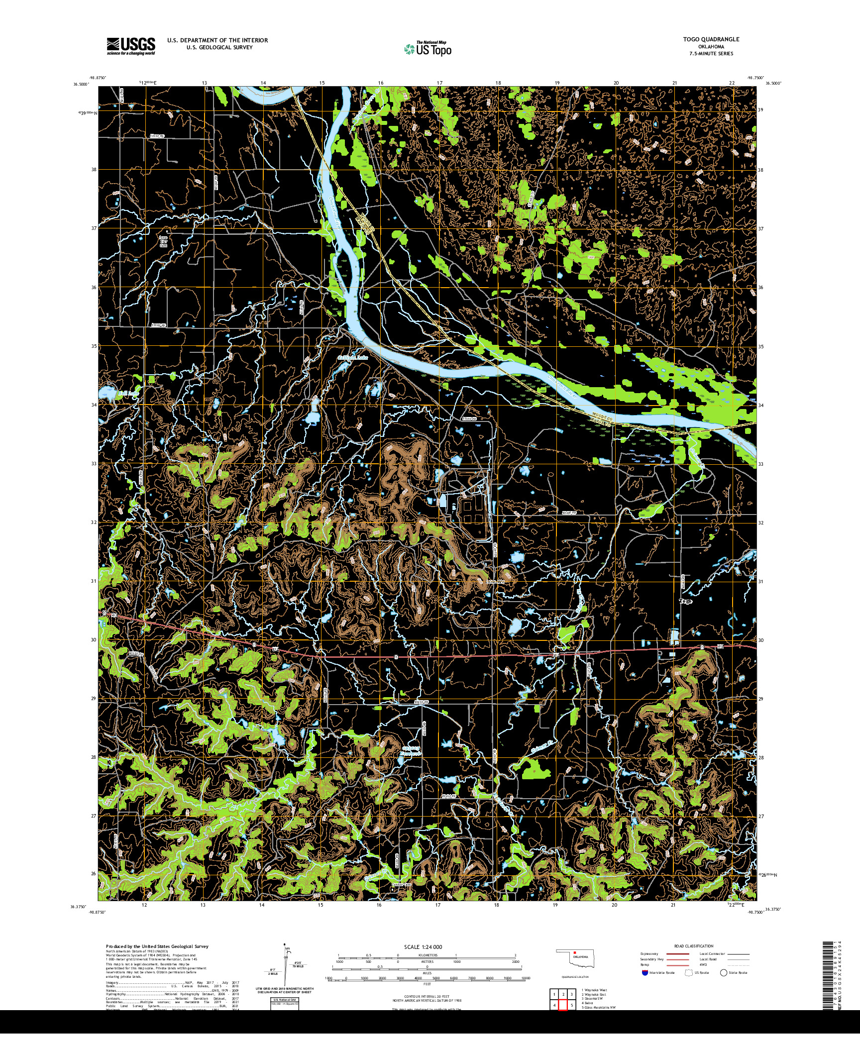 US TOPO 7.5-MINUTE MAP FOR TOGO, OK