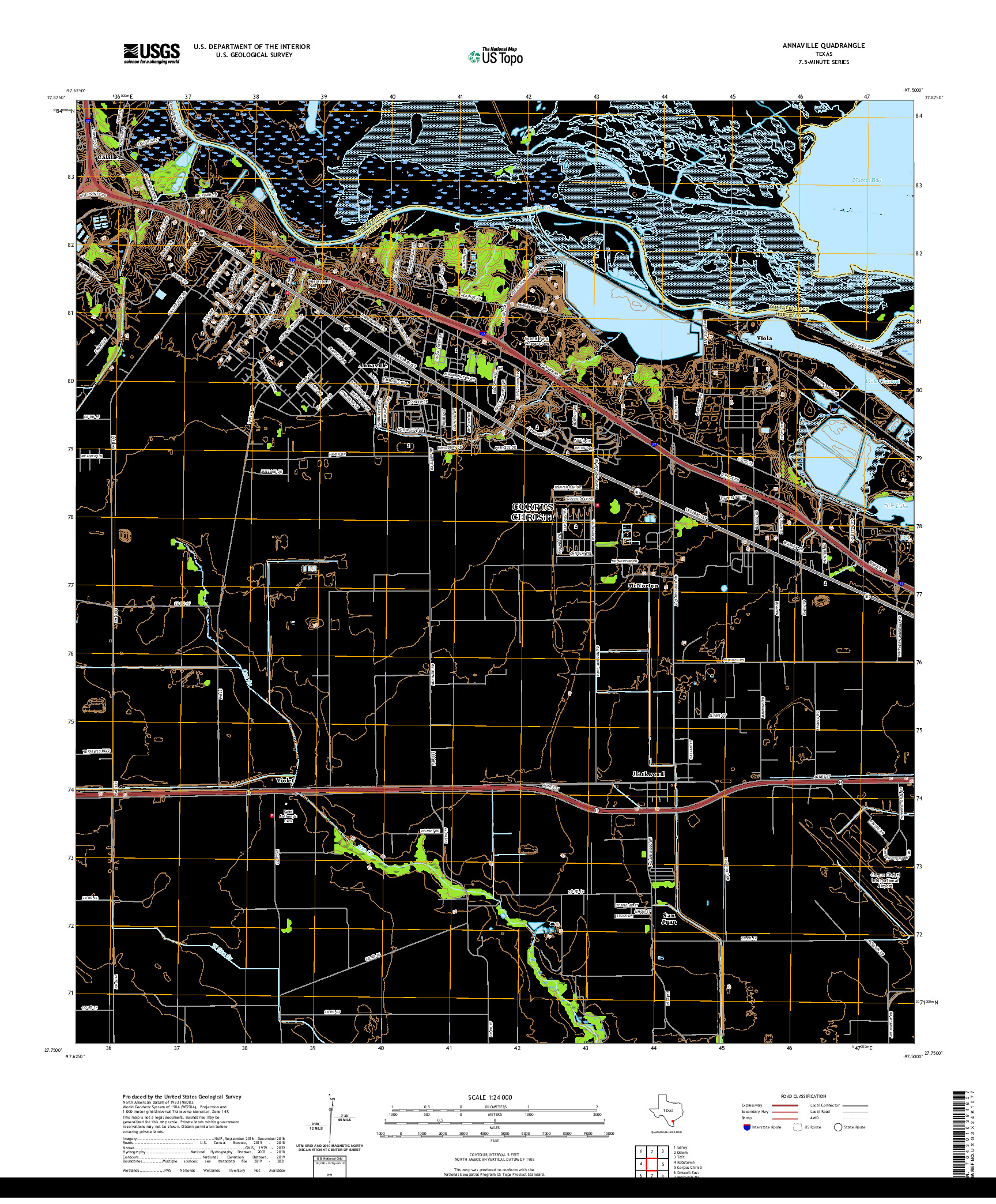 US TOPO 7.5-MINUTE MAP FOR ANNAVILLE, TX