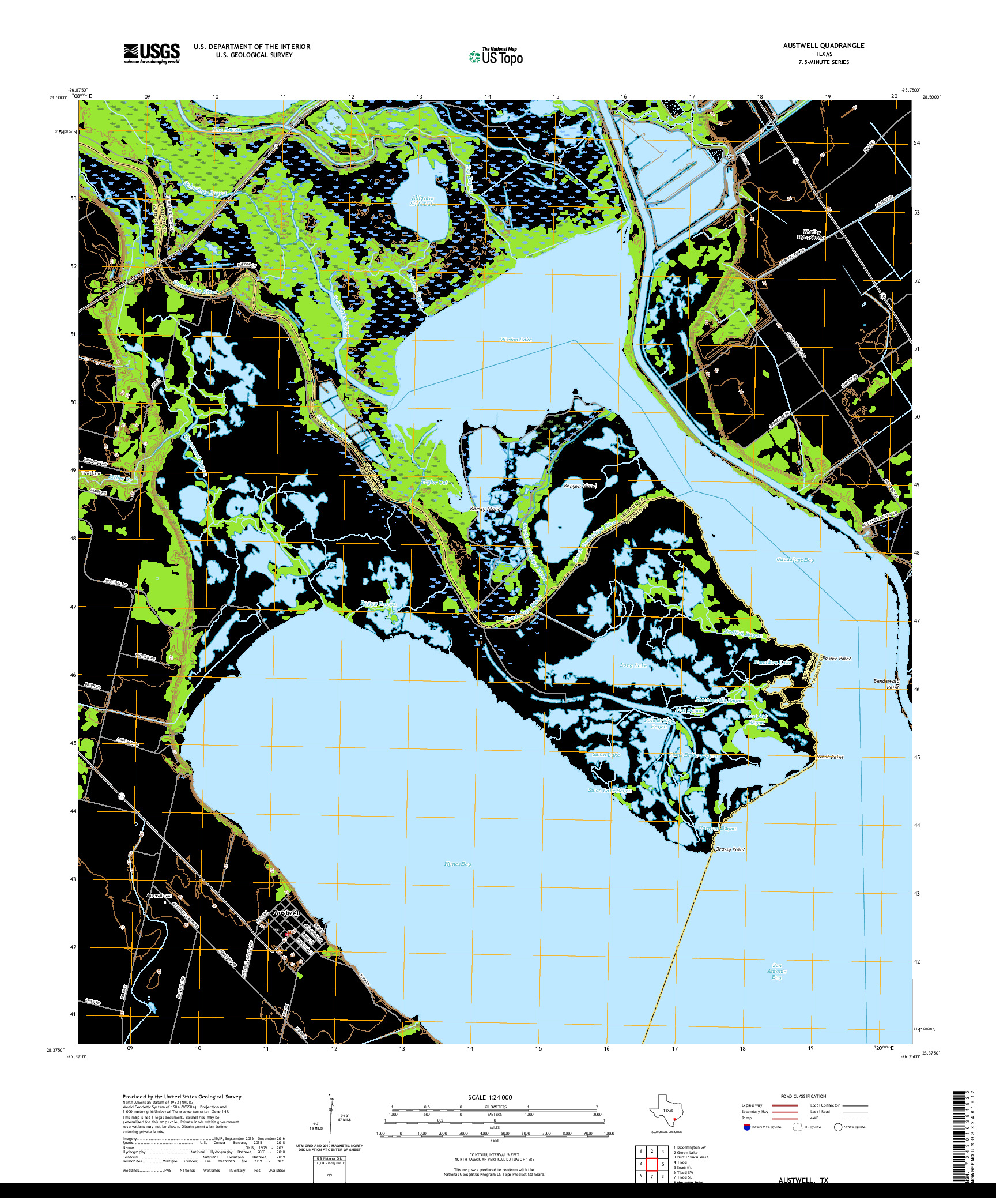 US TOPO 7.5-MINUTE MAP FOR AUSTWELL, TX