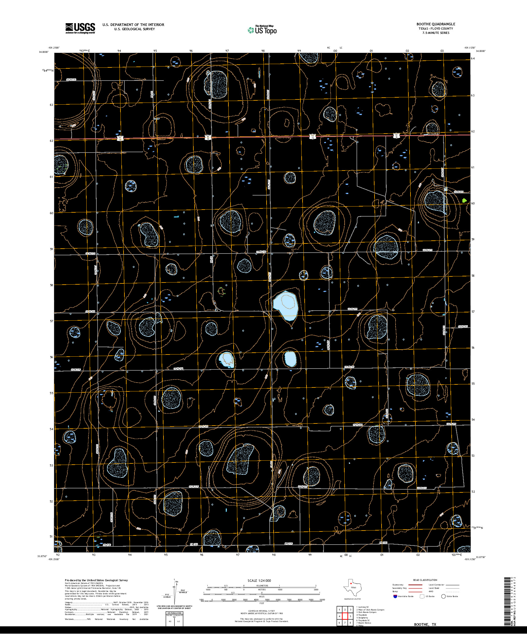 US TOPO 7.5-MINUTE MAP FOR BOOTHE, TX