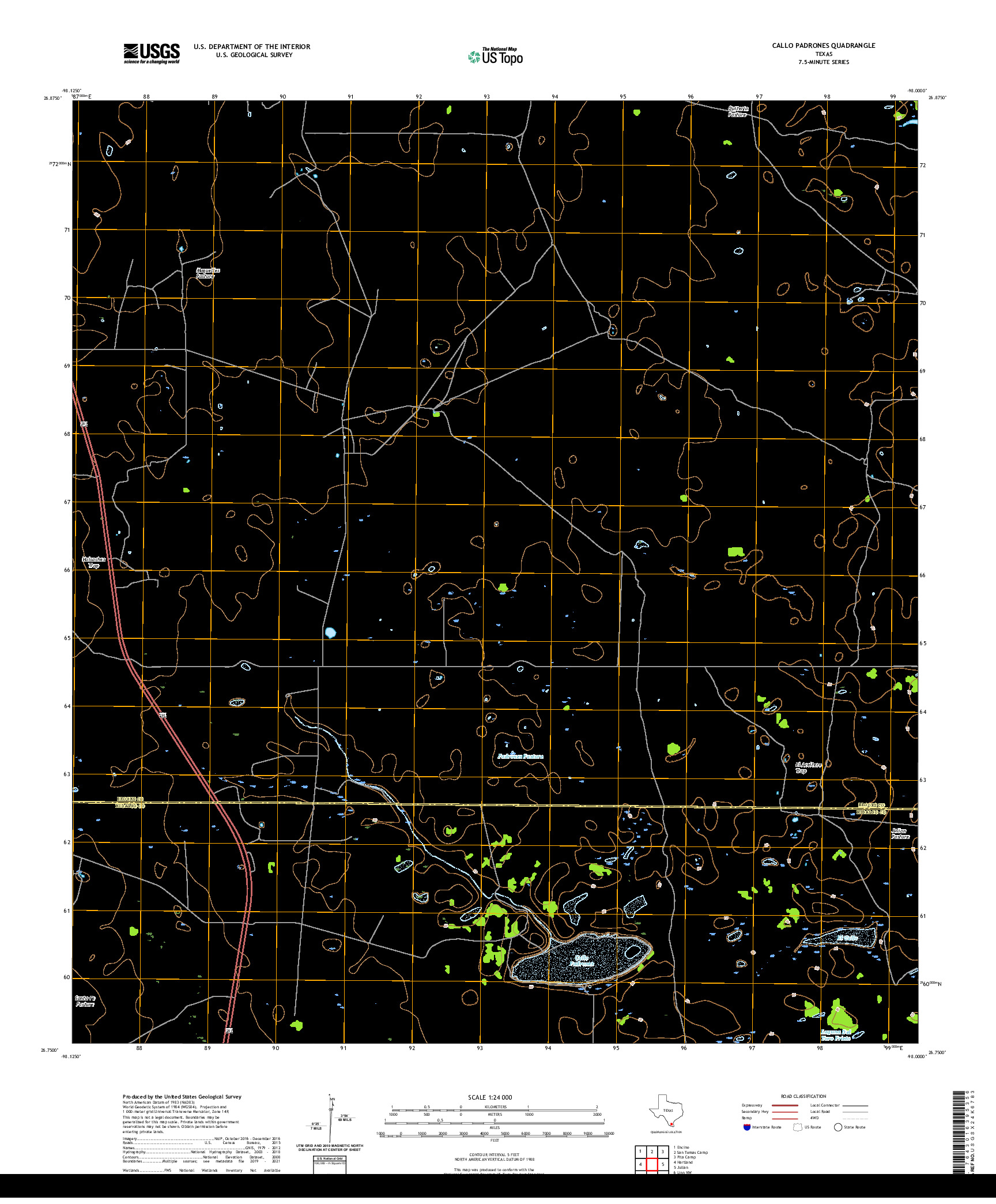 US TOPO 7.5-MINUTE MAP FOR CALLO PADRONES, TX