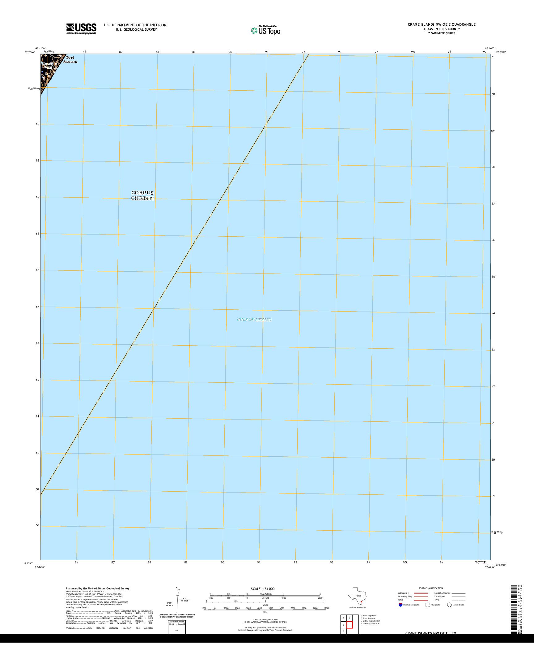 US TOPO 7.5-MINUTE MAP FOR CRANE ISLANDS NW OE E, TX