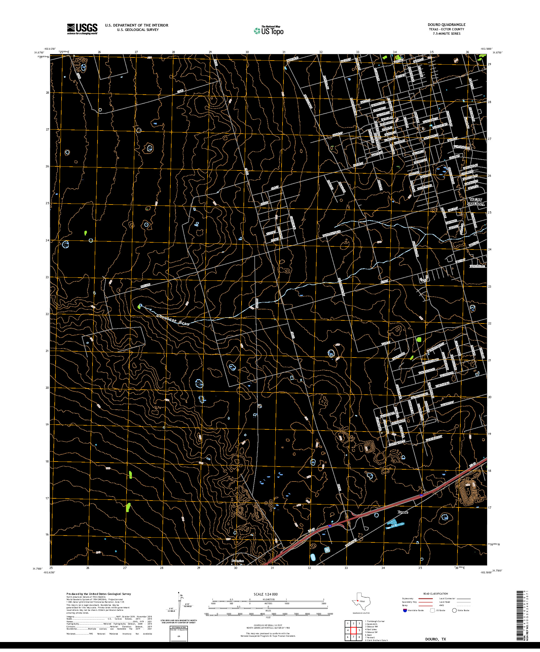 US TOPO 7.5-MINUTE MAP FOR DOURO, TX