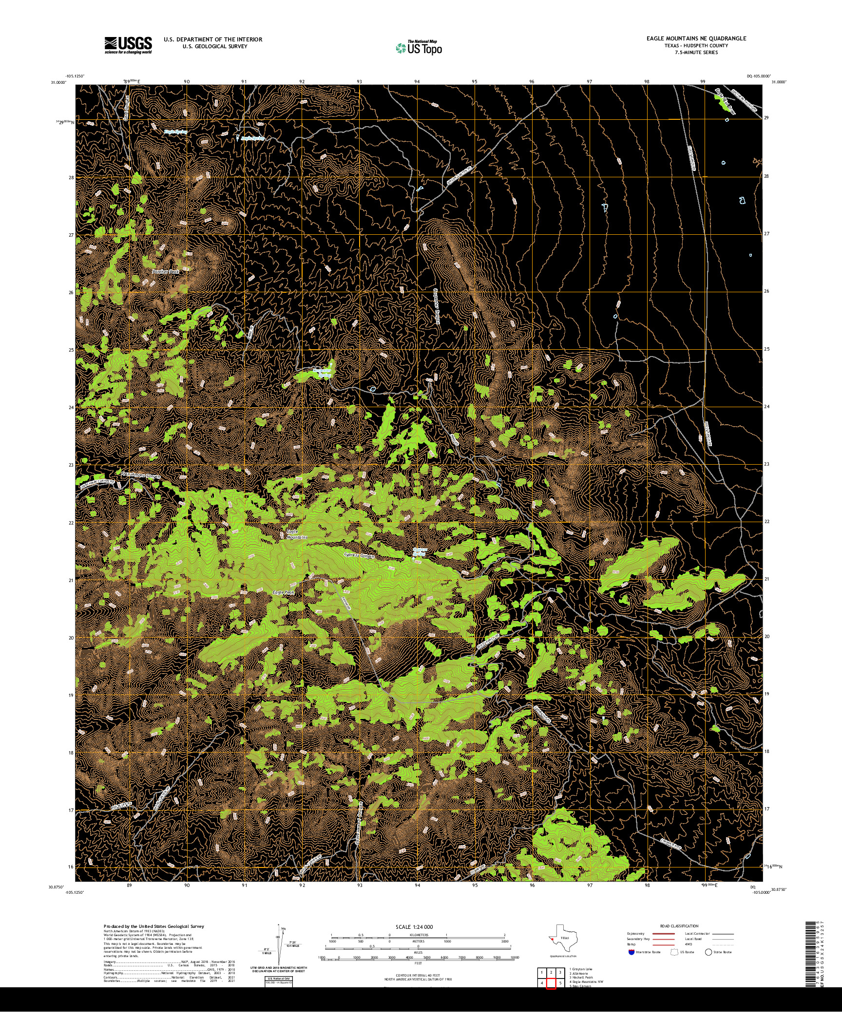 US TOPO 7.5-MINUTE MAP FOR EAGLE MOUNTAINS NE, TX