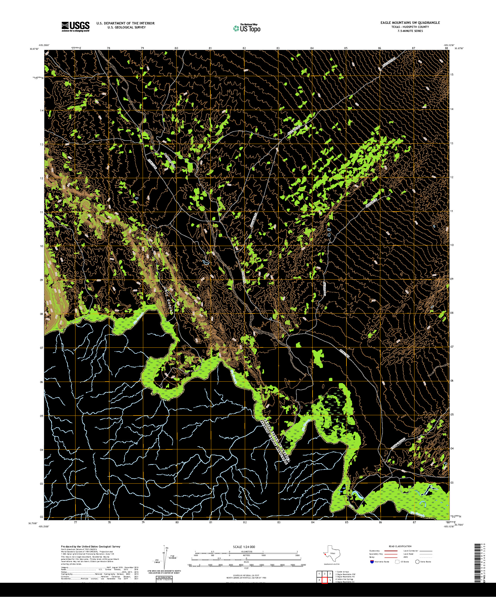 US TOPO 7.5-MINUTE MAP FOR EAGLE MOUNTAINS SW, TX,CHH