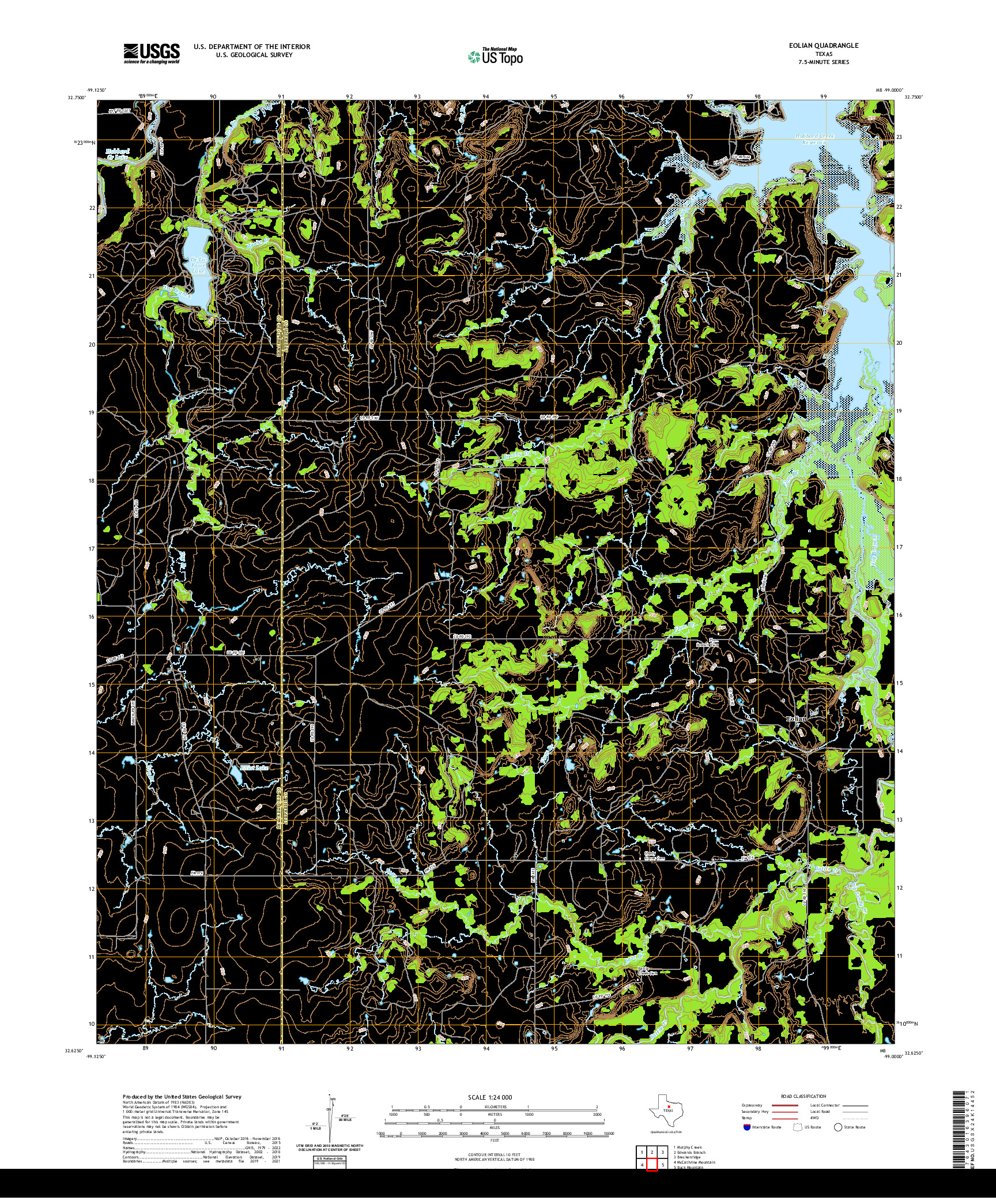 US TOPO 7.5-MINUTE MAP FOR EOLIAN, TX