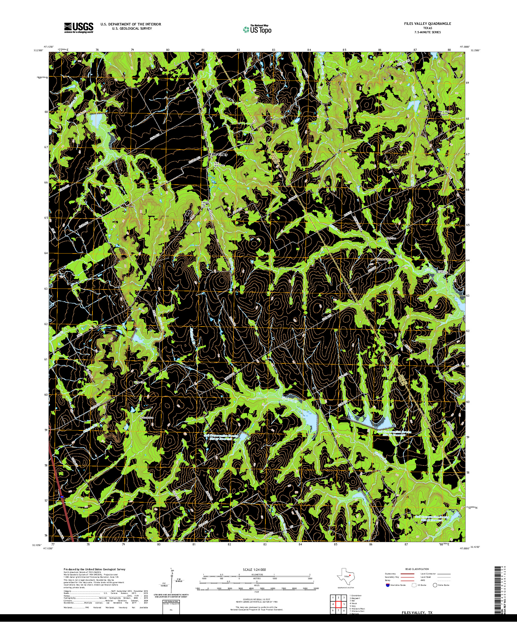 US TOPO 7.5-MINUTE MAP FOR FILES VALLEY, TX