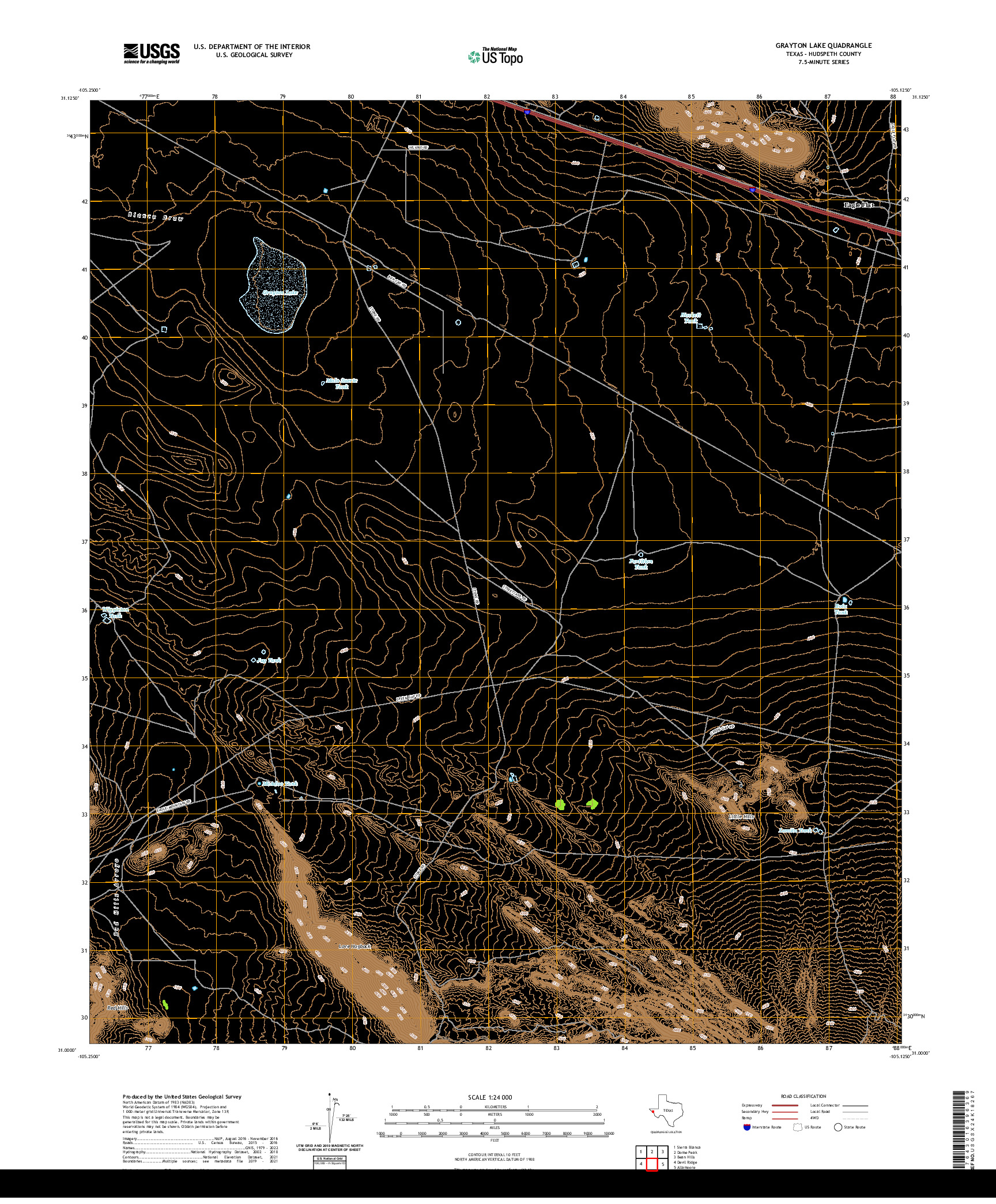 US TOPO 7.5-MINUTE MAP FOR GRAYTON LAKE, TX