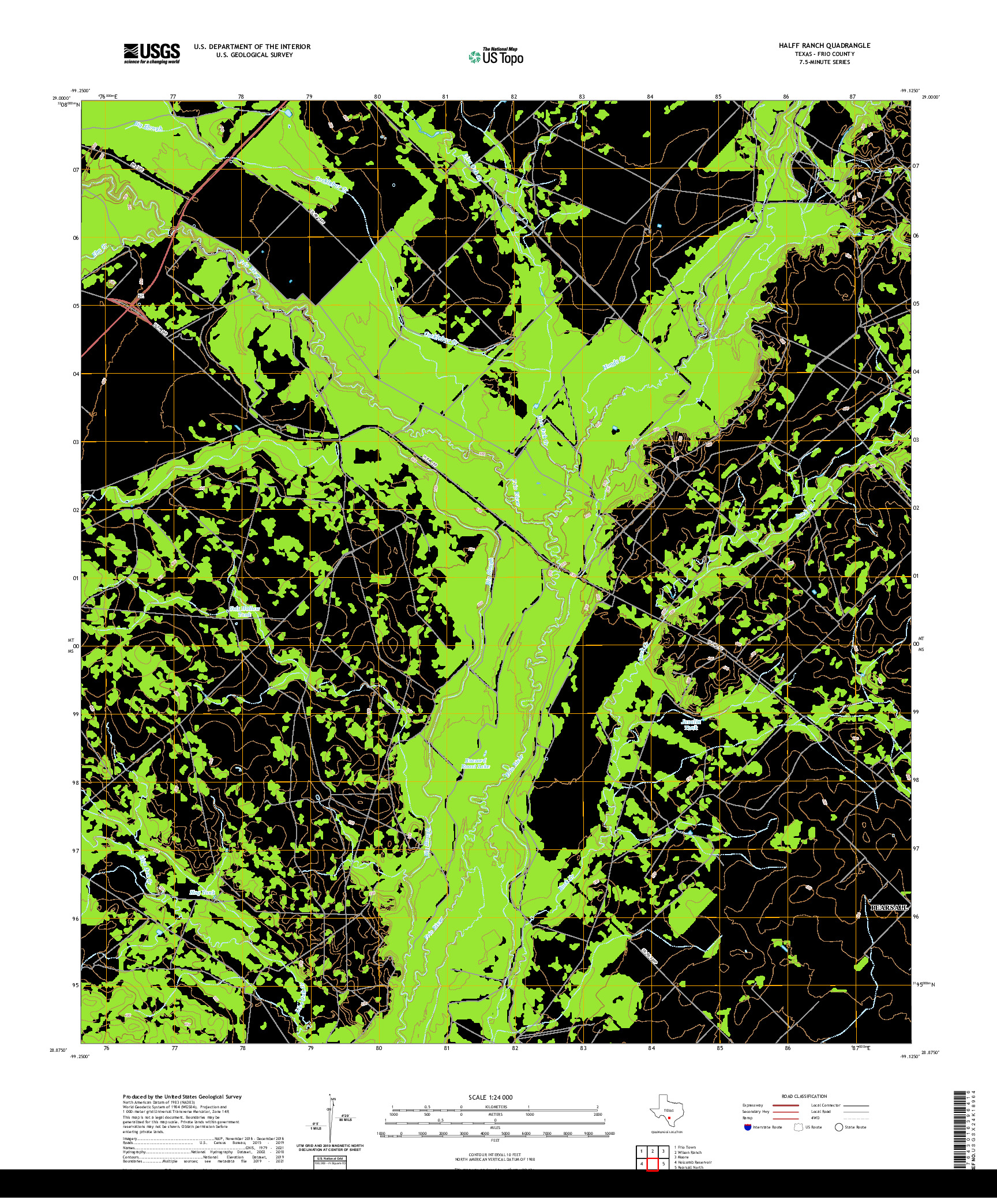 US TOPO 7.5-MINUTE MAP FOR HALFF RANCH, TX